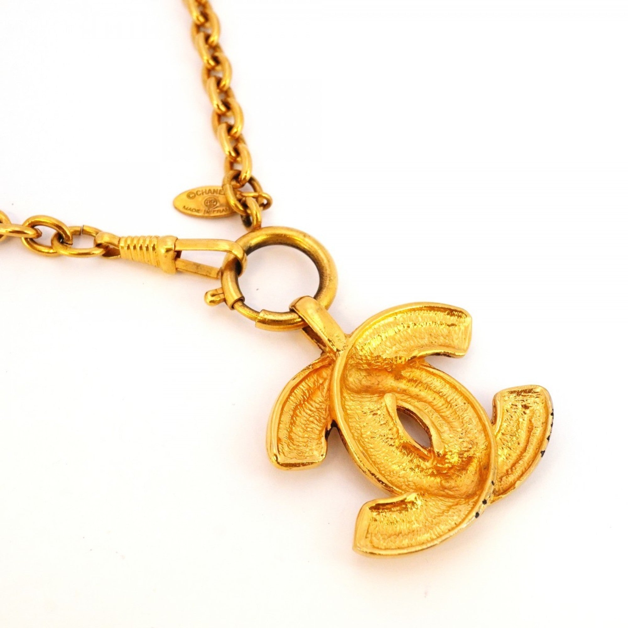 CC Logo Pendant Necklace Metal