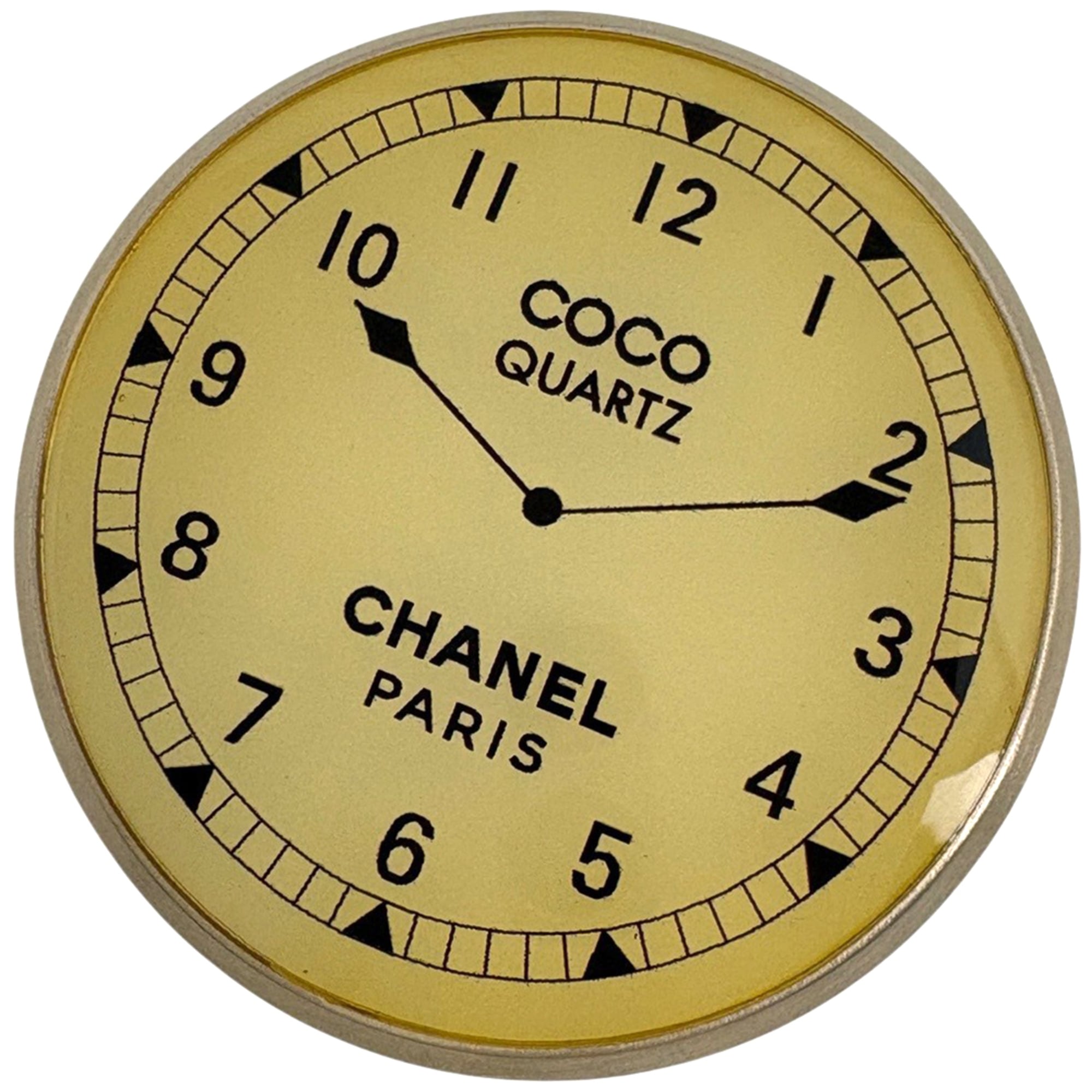 Watch Motif Brooch Gold