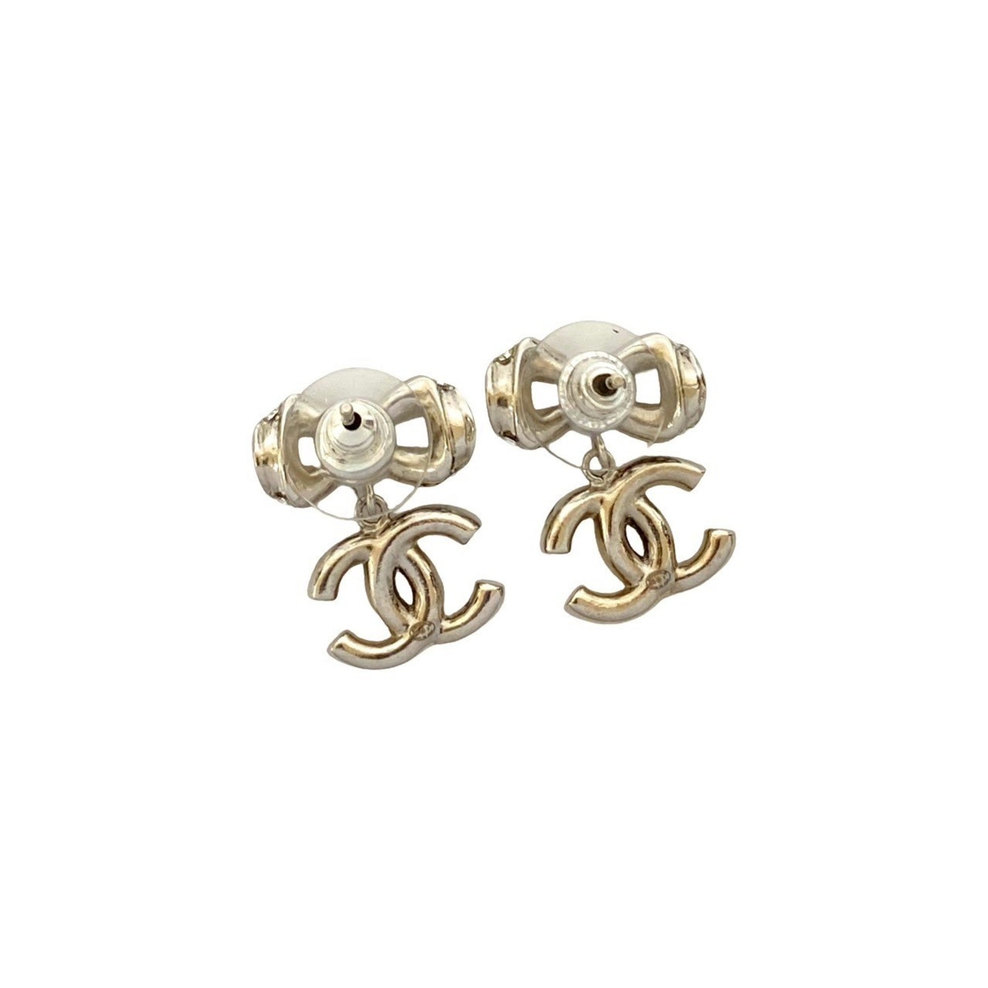 CC Logo Earrings Silver-Tone Metal Silver-Tone Metal
