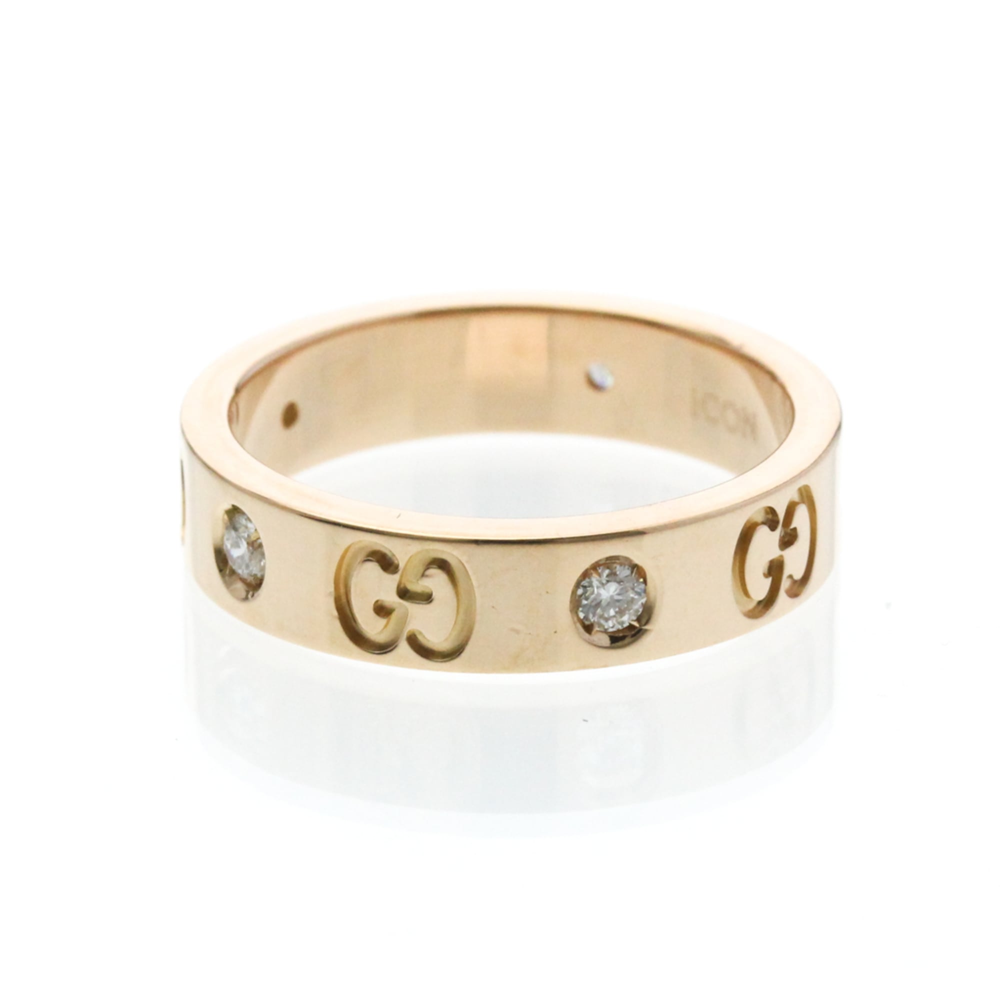 Band Ring 18K Rose Gold and Diamond