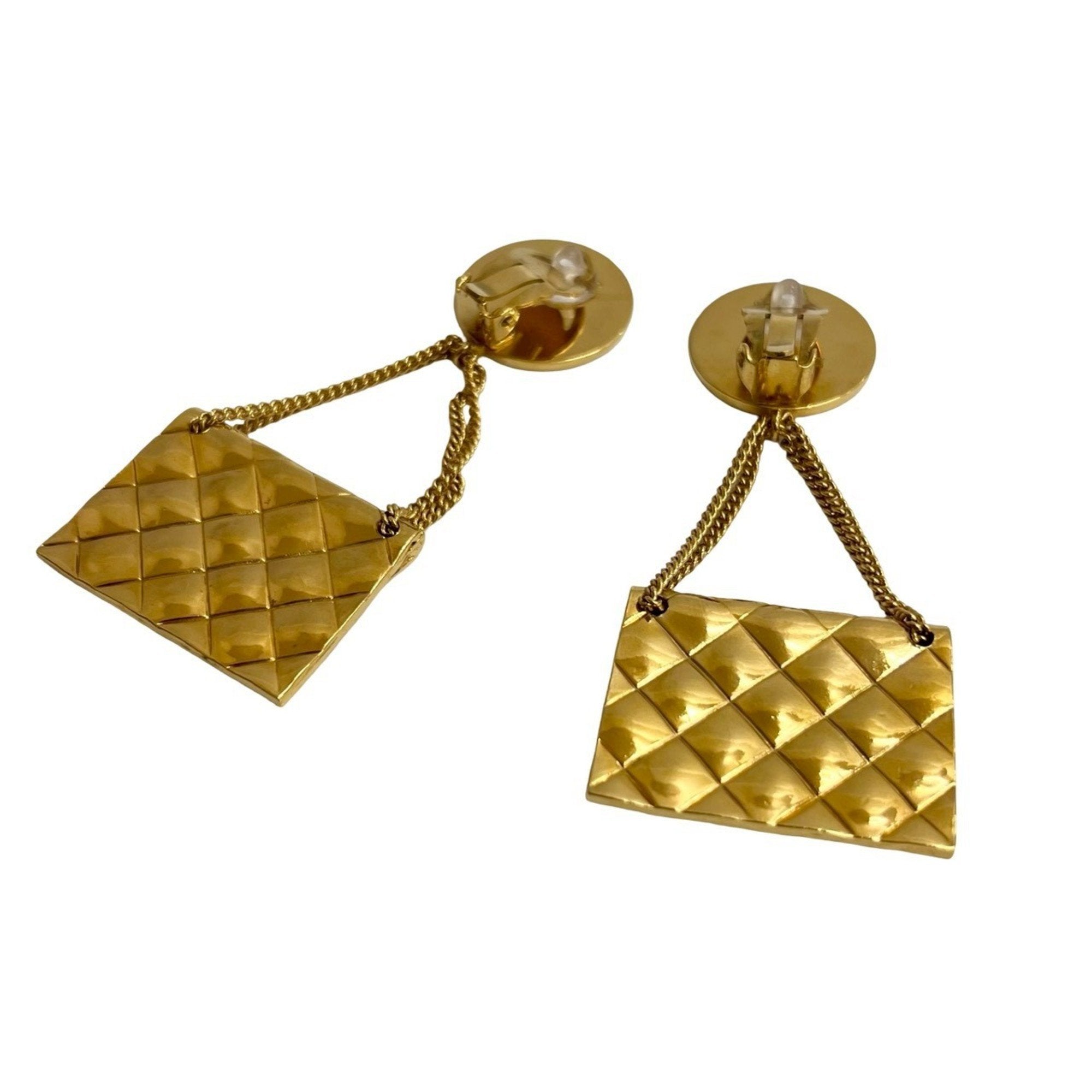 CC Logo Earrings Metal Gold-Tone Metal