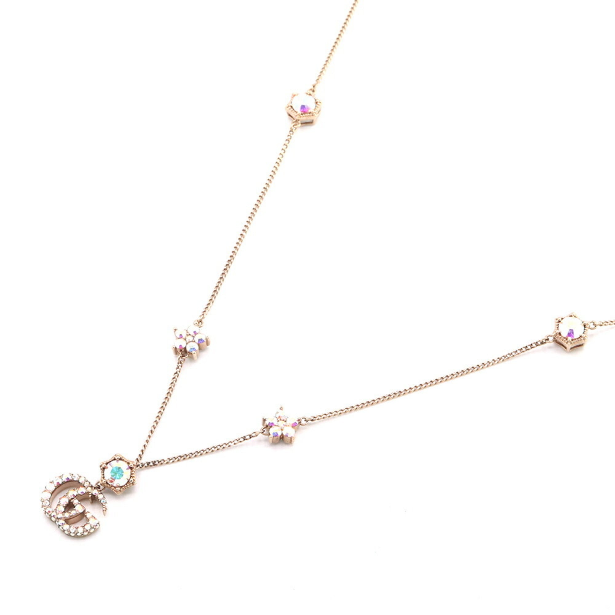 Double G Pendant Necklace Gold Metal