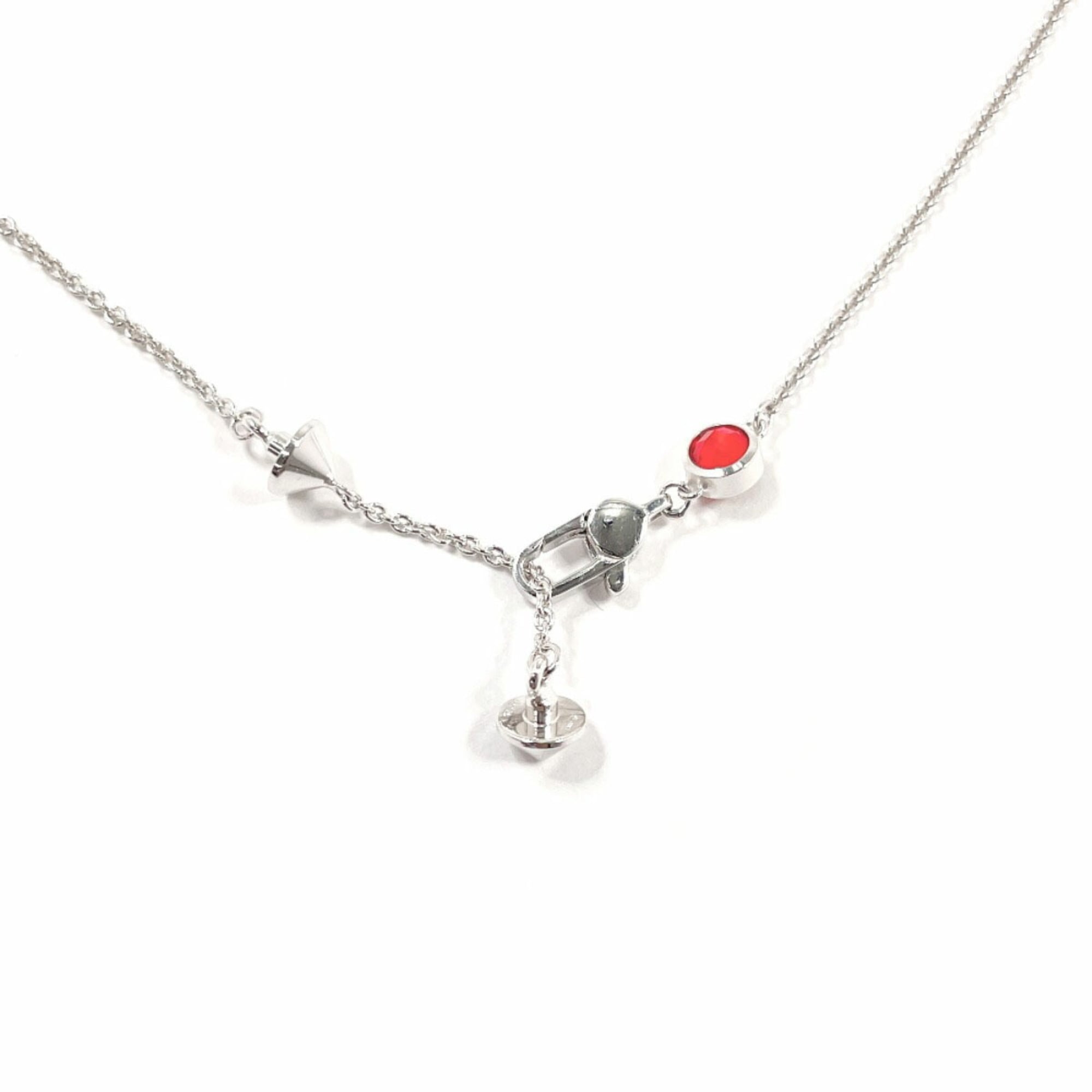Pendant Necklace Sterling Silver with Stones