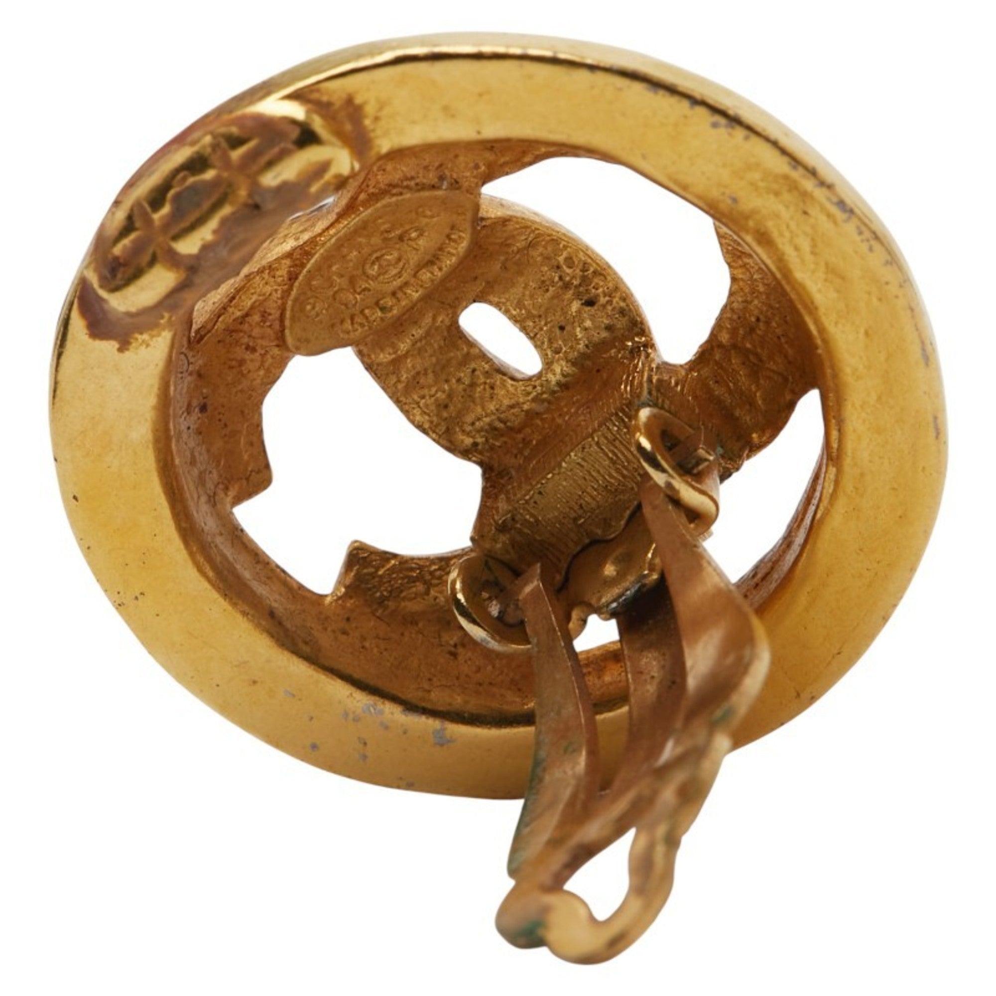 CC Logo Clip-On Earrings Metal