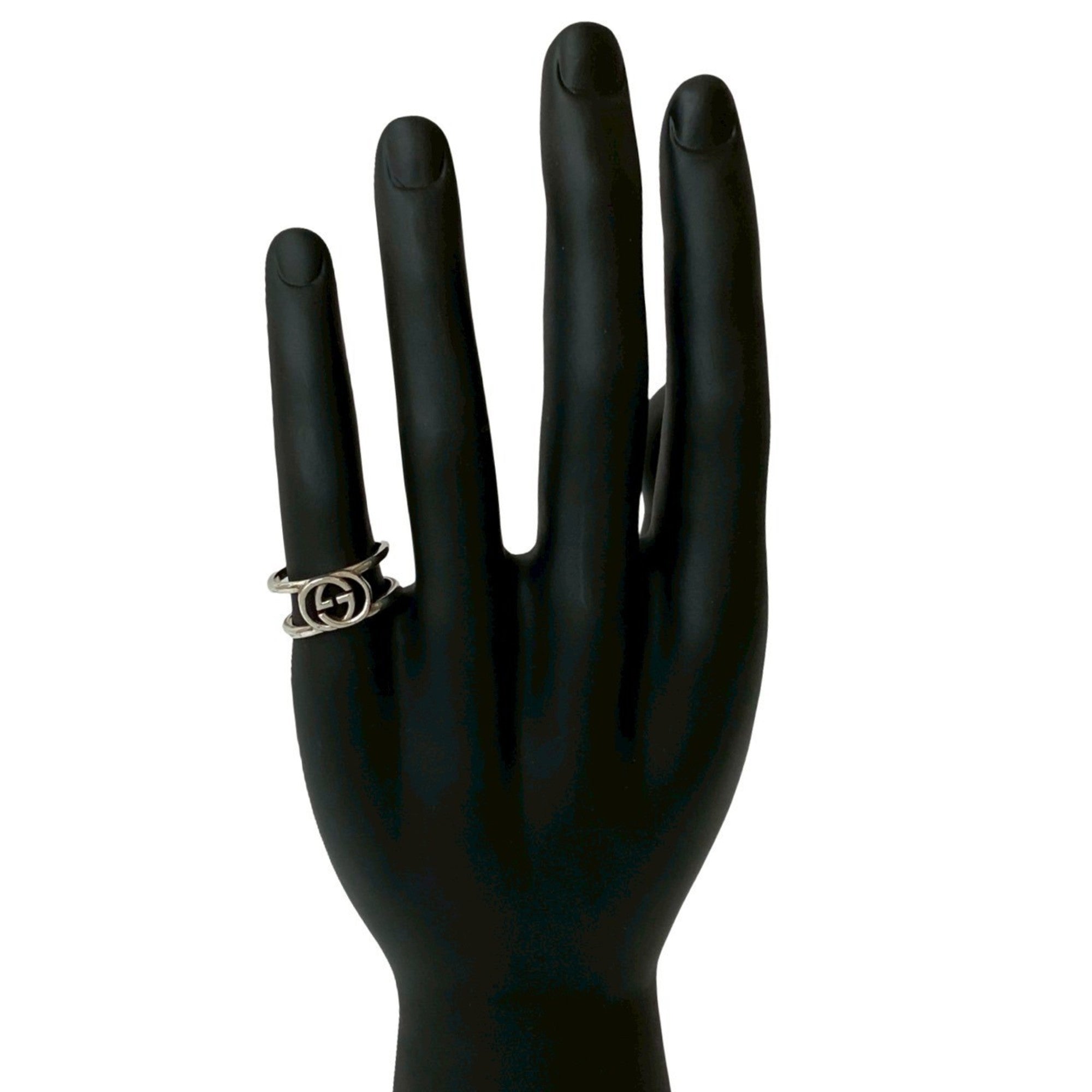Interlocking G Ring Sterling Silver