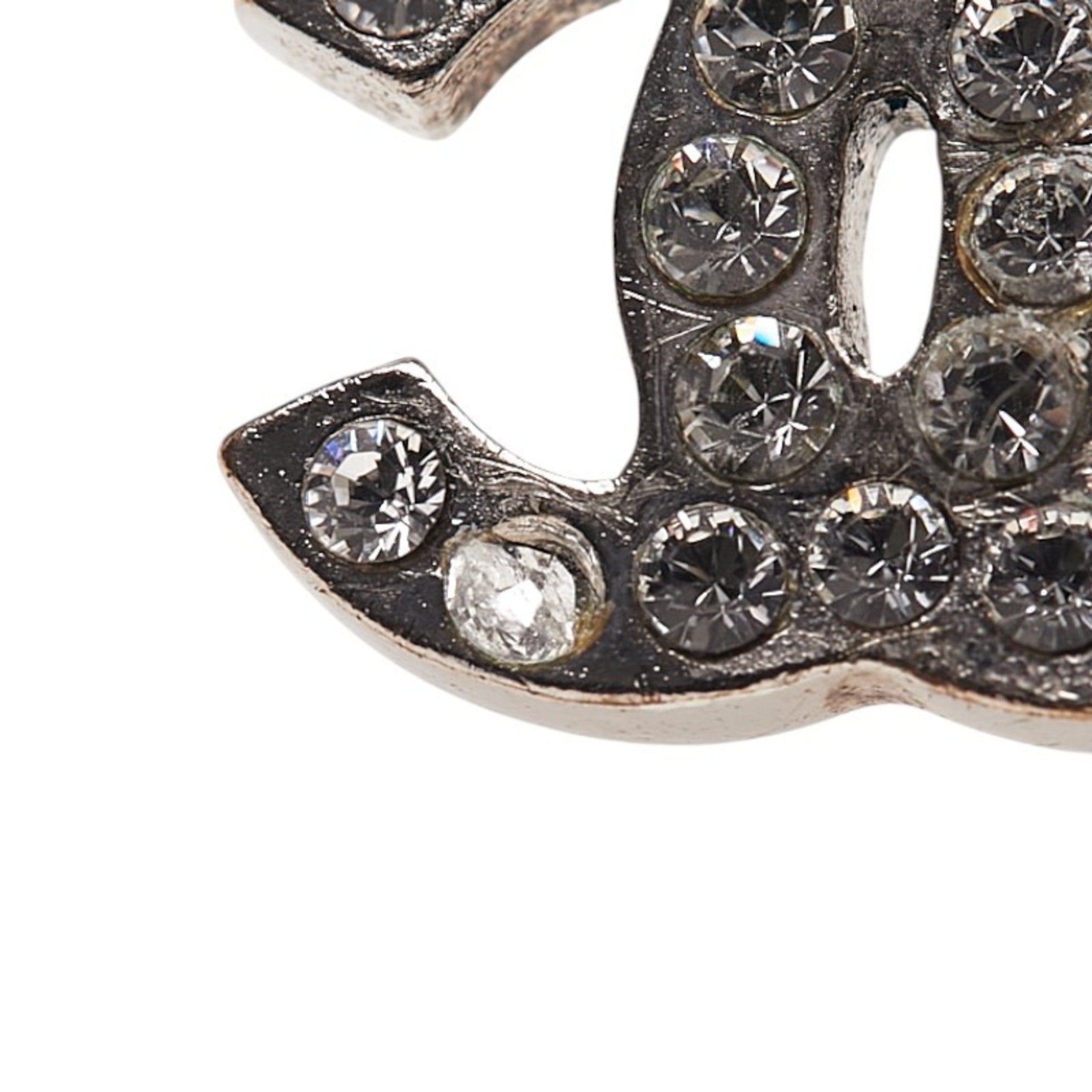CC Logo Single Earring Silver-Tone Metal Silver-Tone Metal