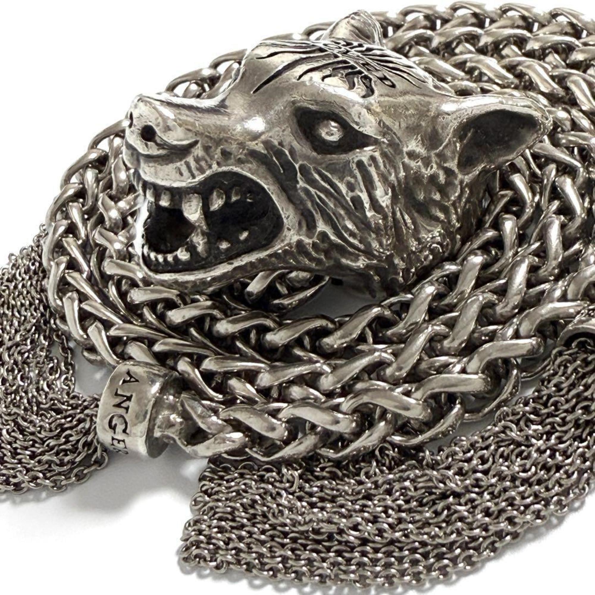 Wolf Anger Forest Pendant Necklace Sterling Silver