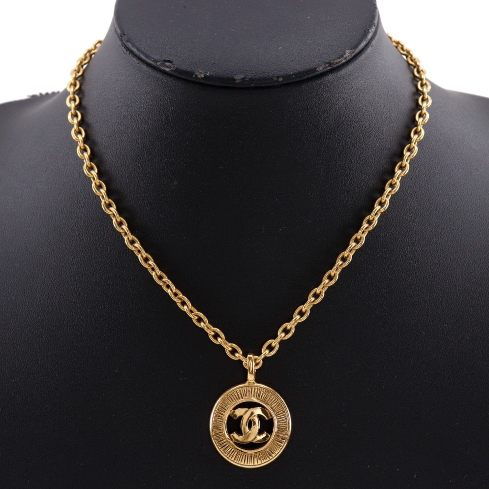 CC Logo Pendant Necklace Metal