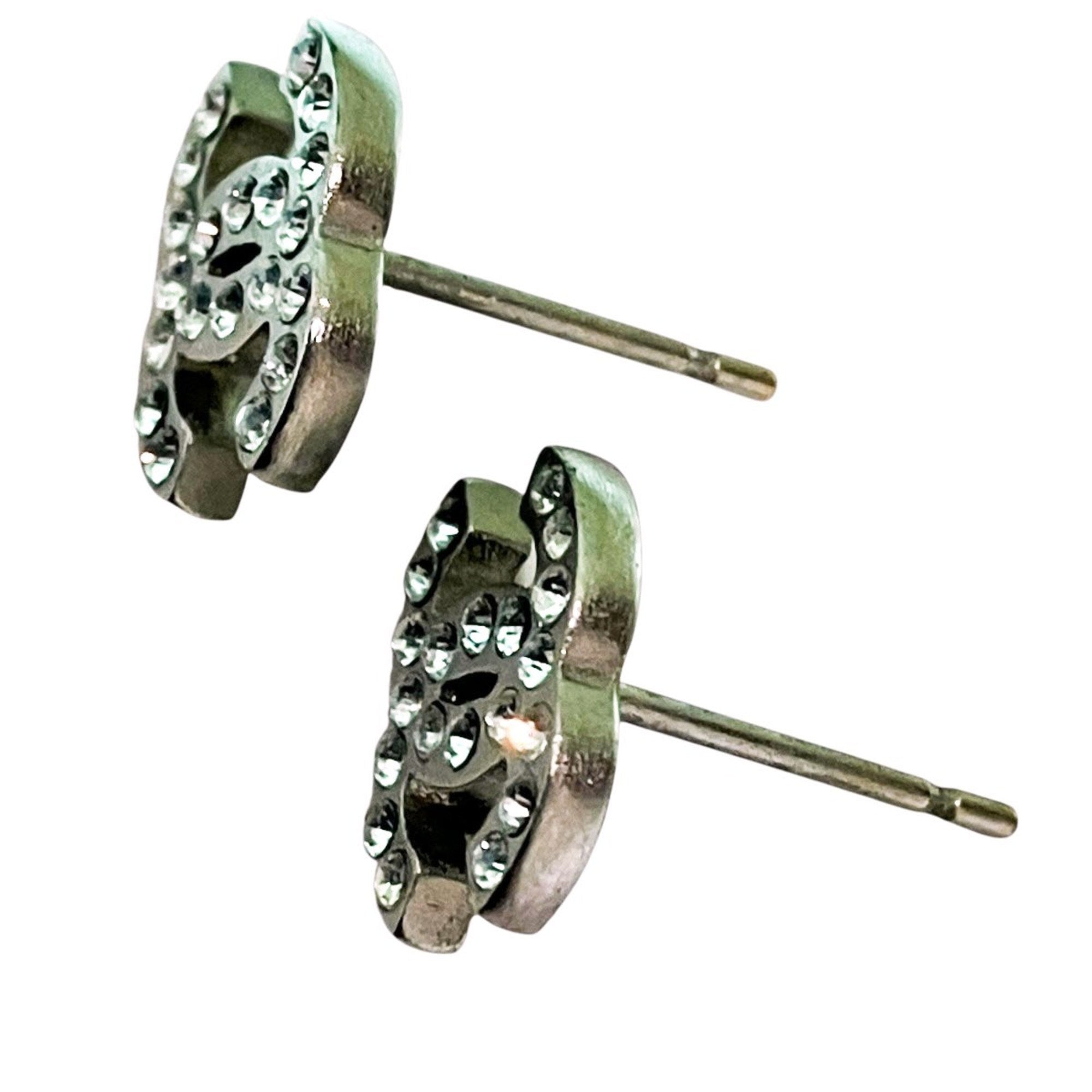 Rhinestone Earrings Alloy