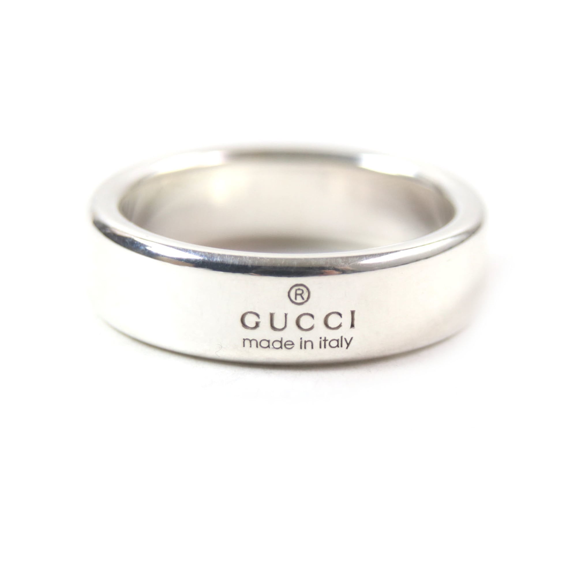 Diagonal Interlocking G Ring Sterling Silver