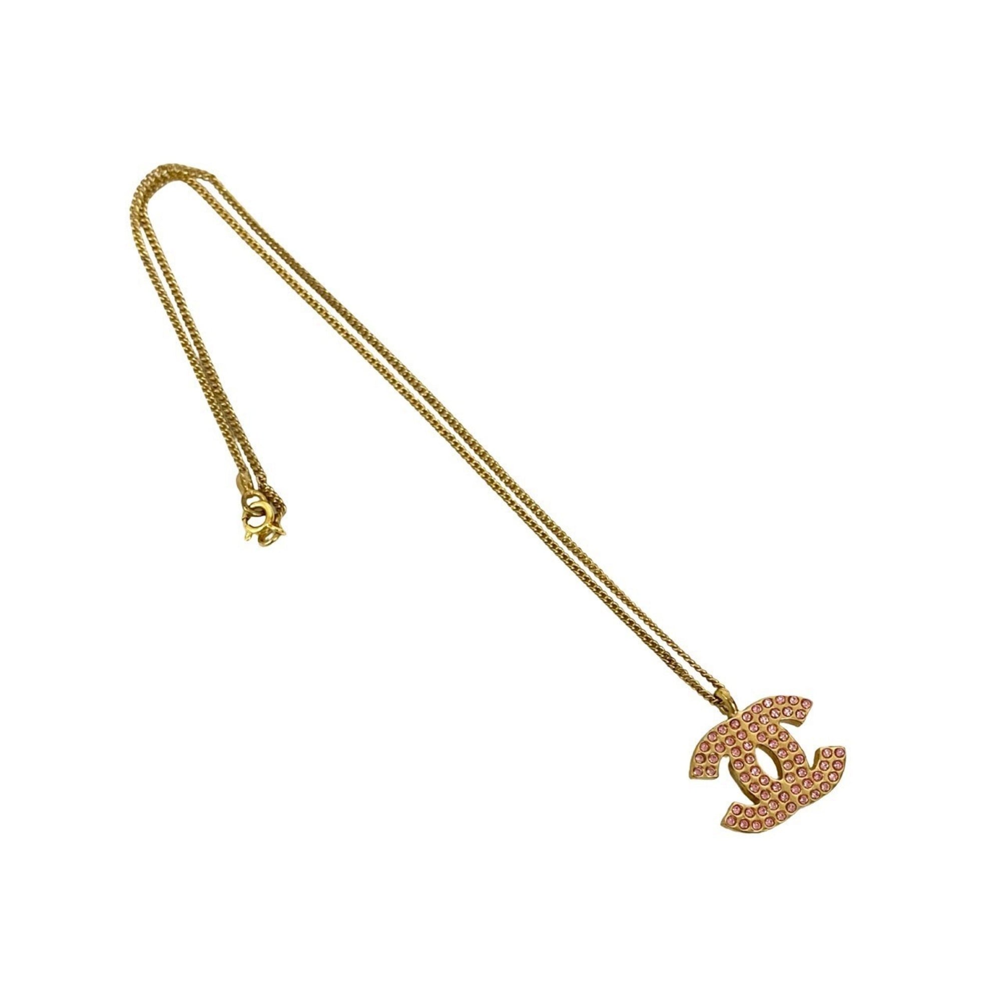 CC Logo Chain Pendant Necklace Metal