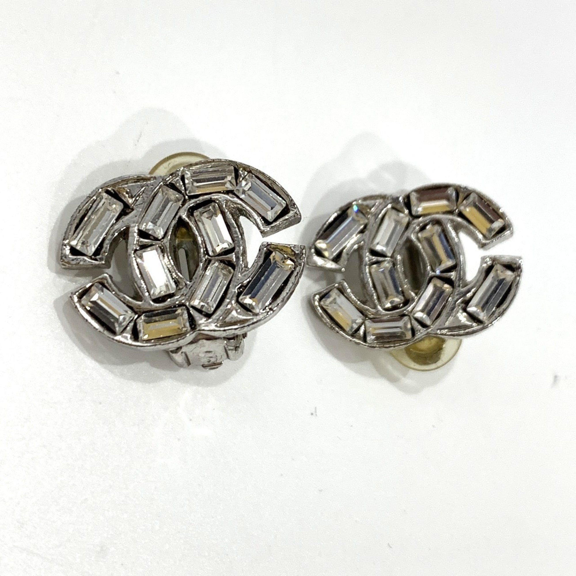 CC Logo Clip-On Earrings Sterling Silver