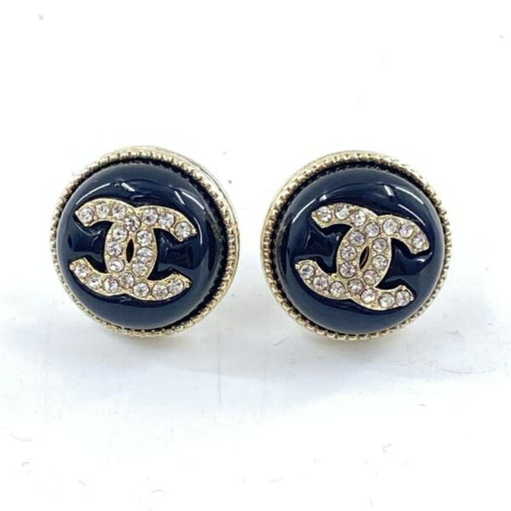 CC Logo Earrings Gold-Tone Metal Gold-Tone Metal