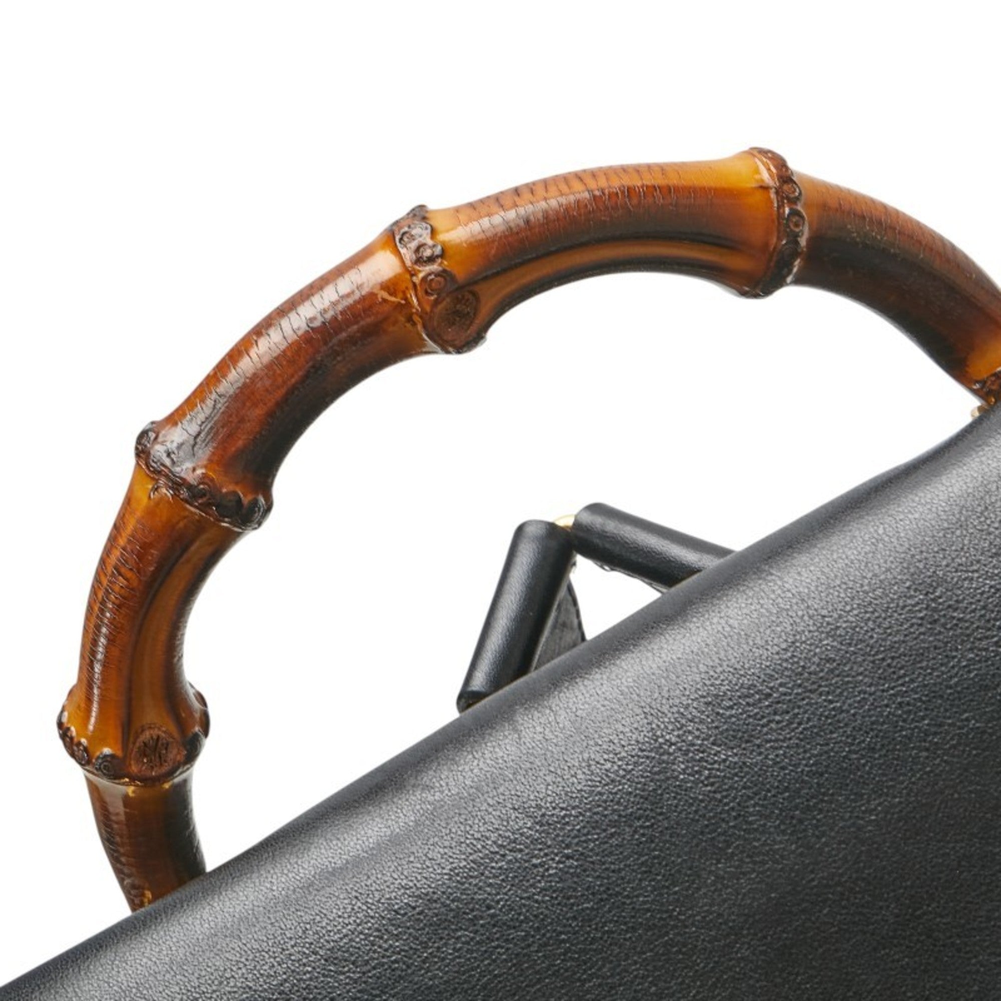 Vintage Bamboo Backpack Leather Medium