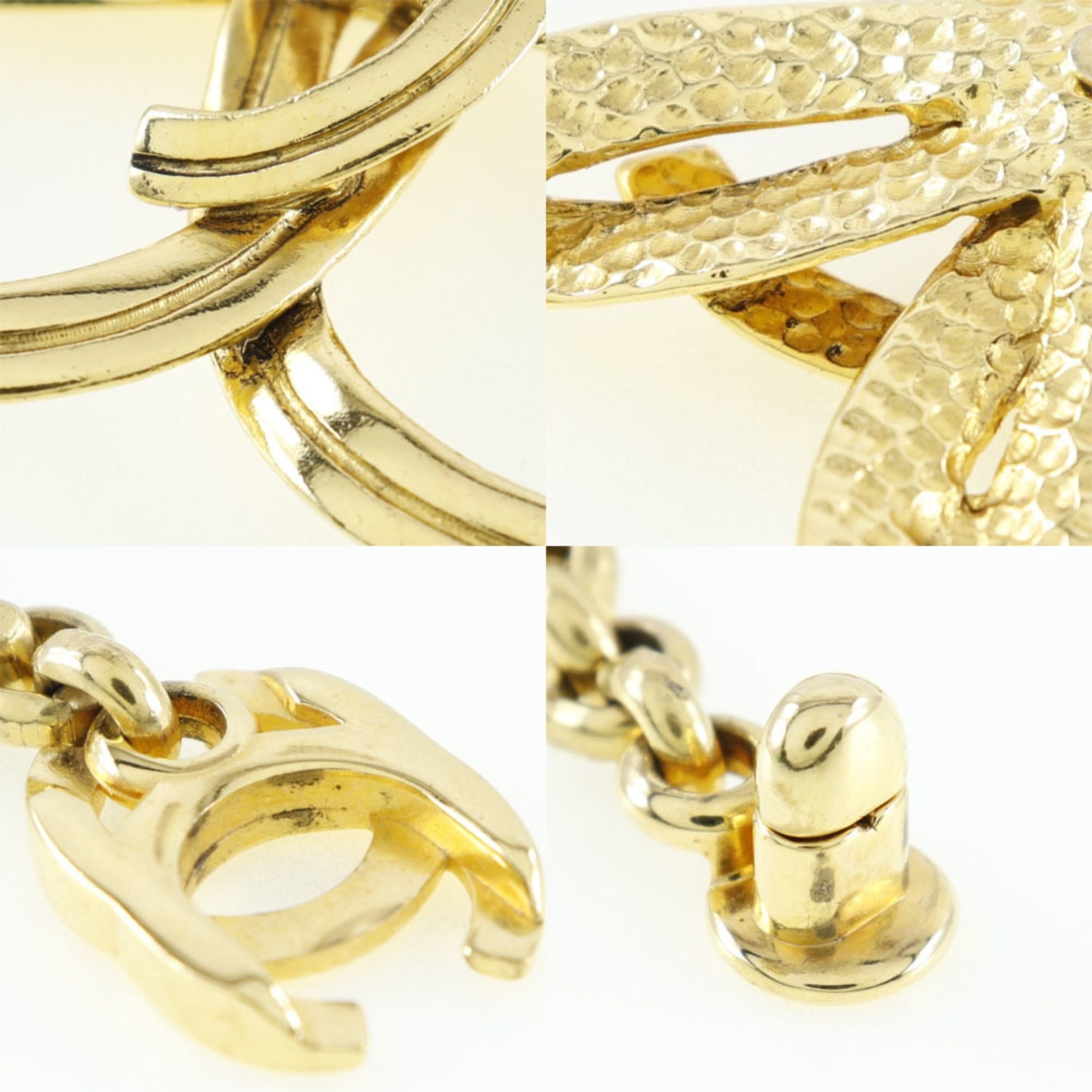 CC Logo Turnlock Flower Pendant Necklace Metal