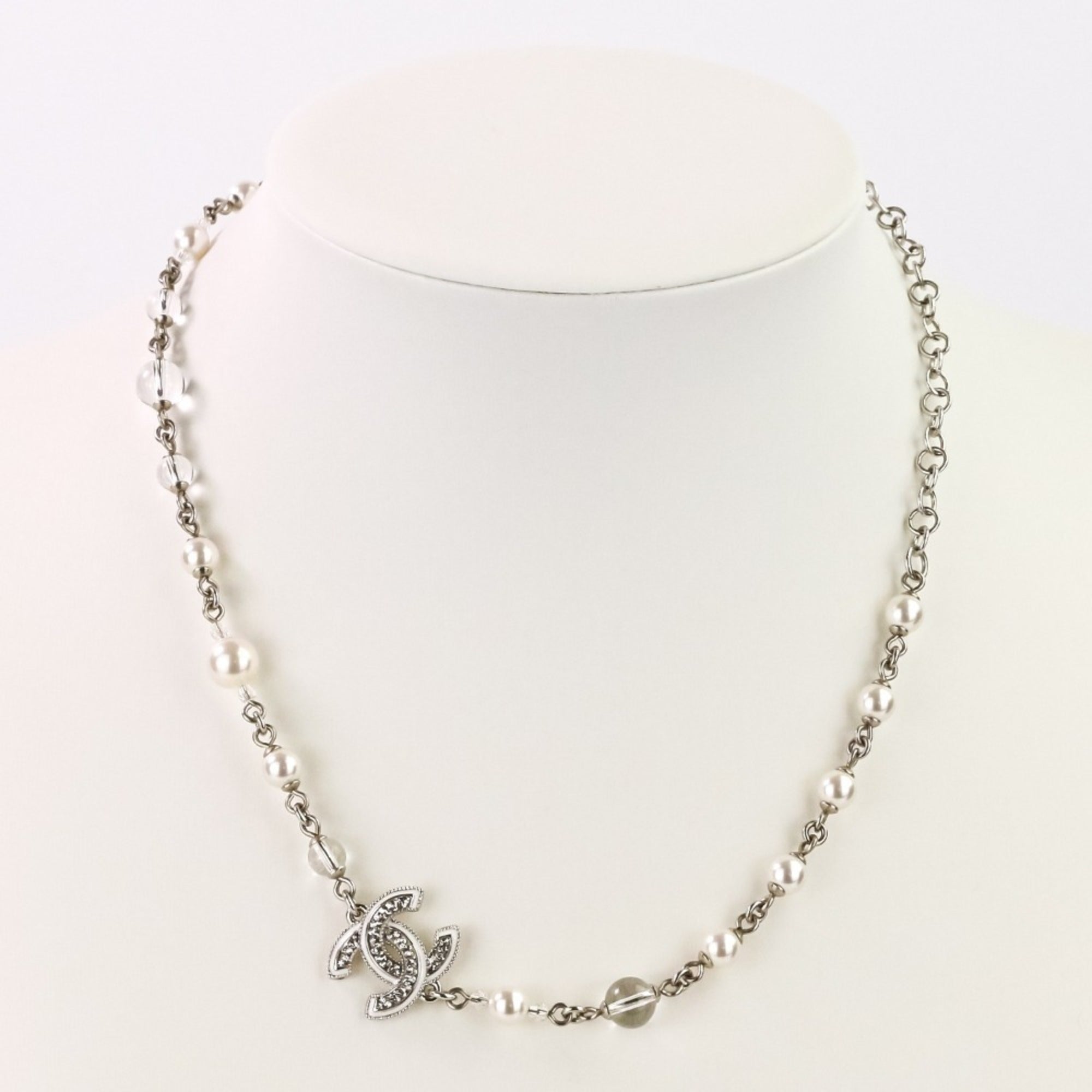 CC Logo Pendant Necklace Sterling Silver
