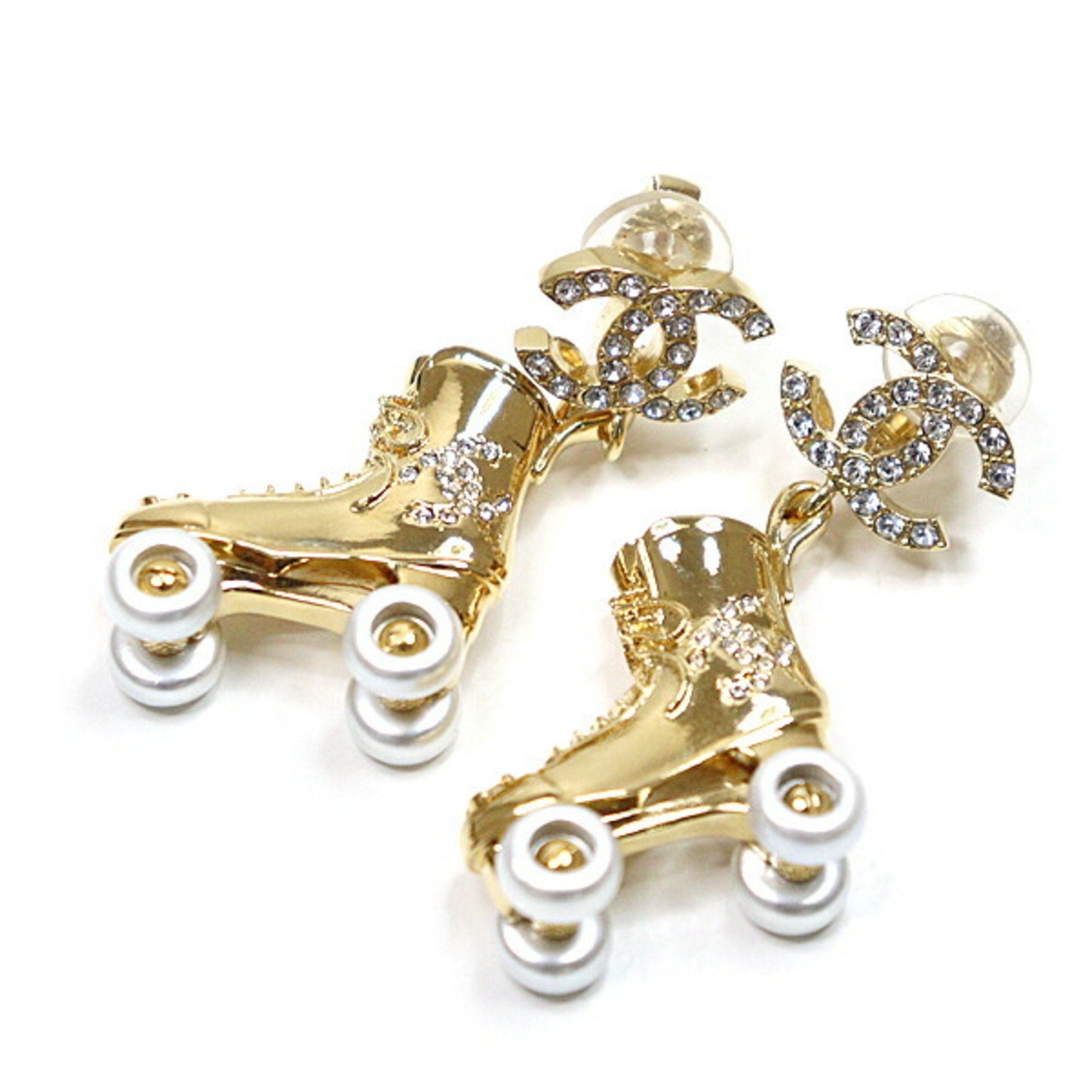 CC Logo Earrings Gold-Tone Metal Gold-Tone Metal