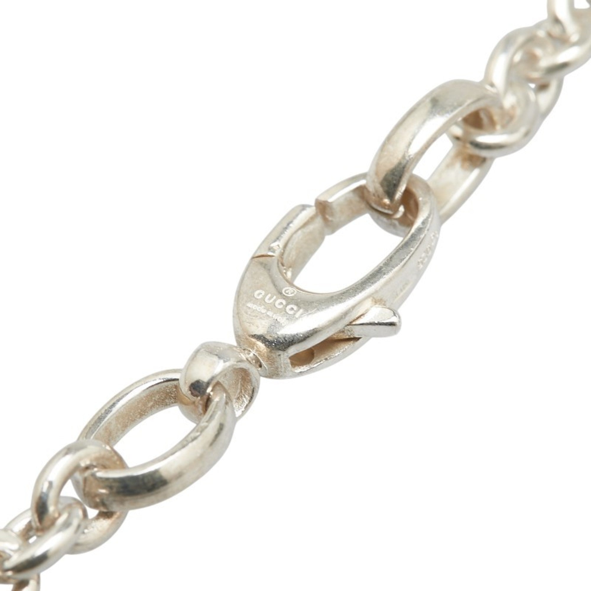 Interlocking G Pendant Necklace Sterling Silver