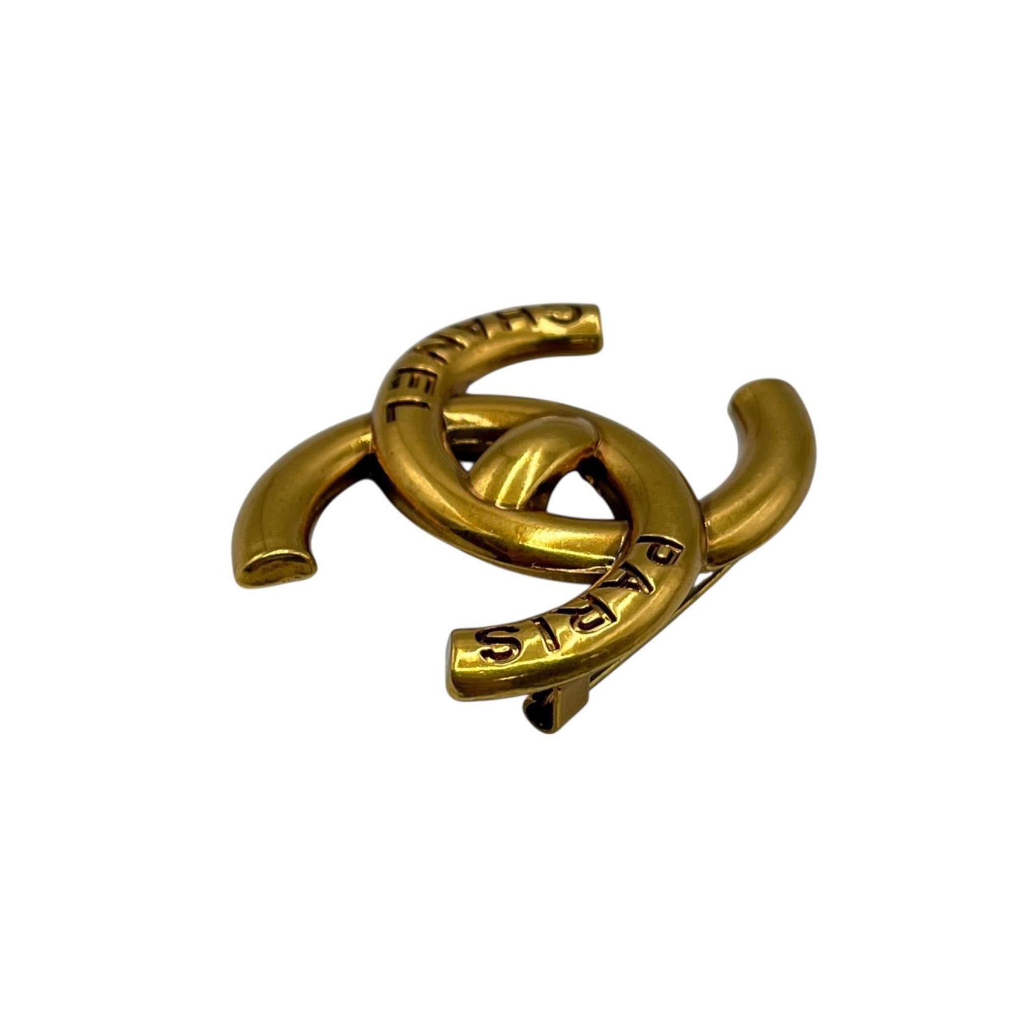 CC Logo Brooch Metal