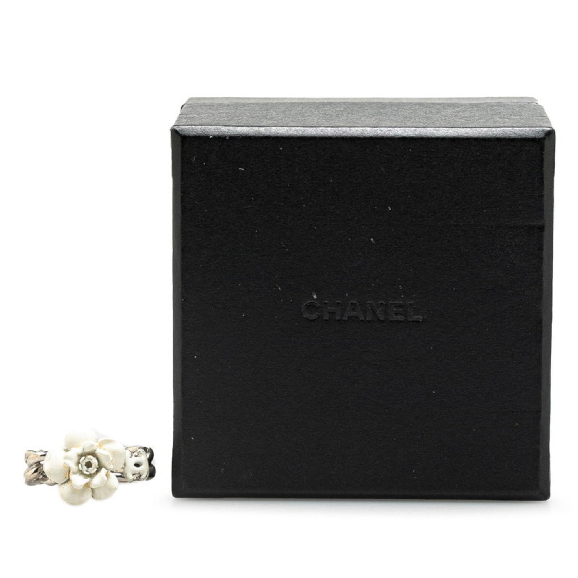 CC Logo Ring Silver-Tone Metal