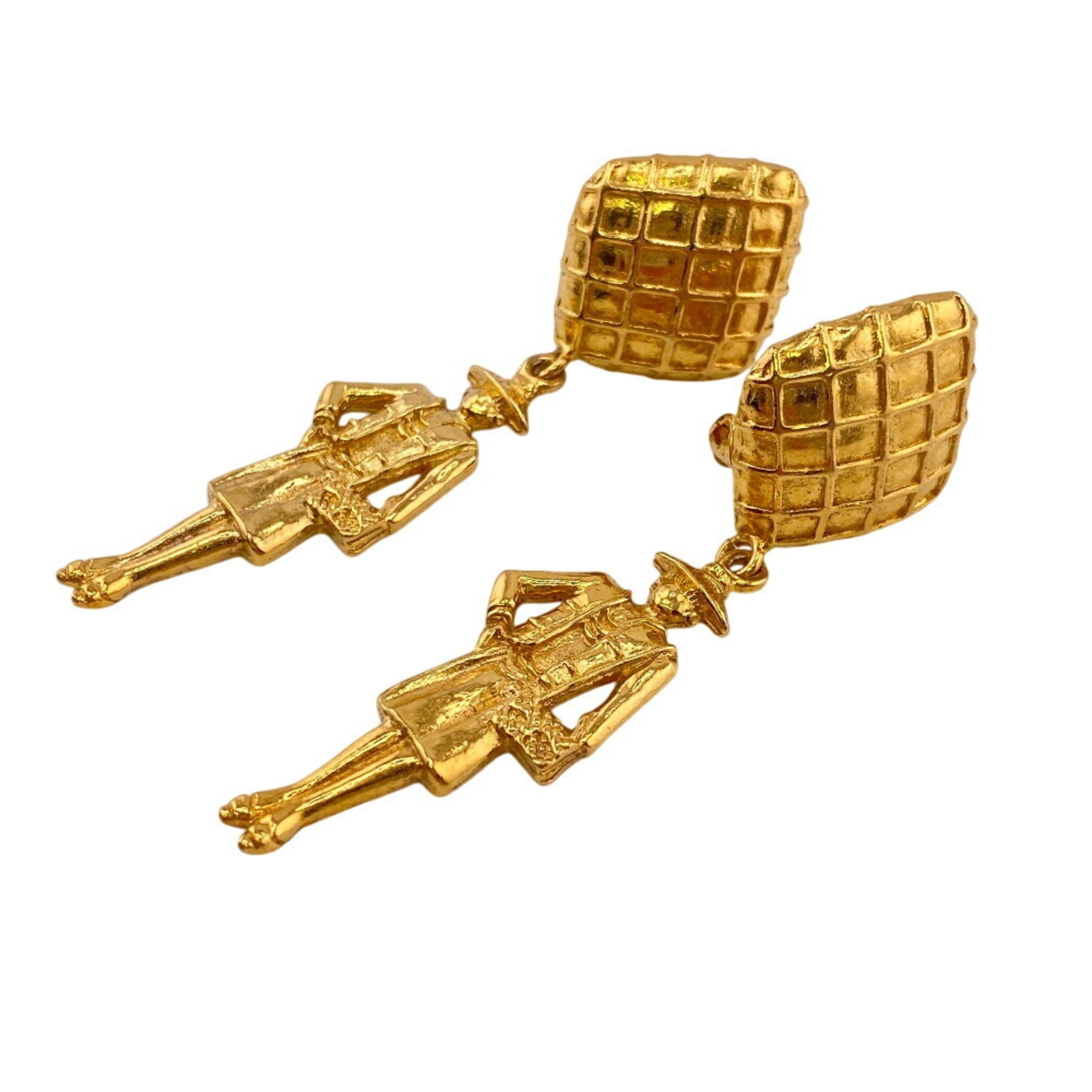 Mademoiselle Clip-On Earrings Metal Gold-Tone Metal