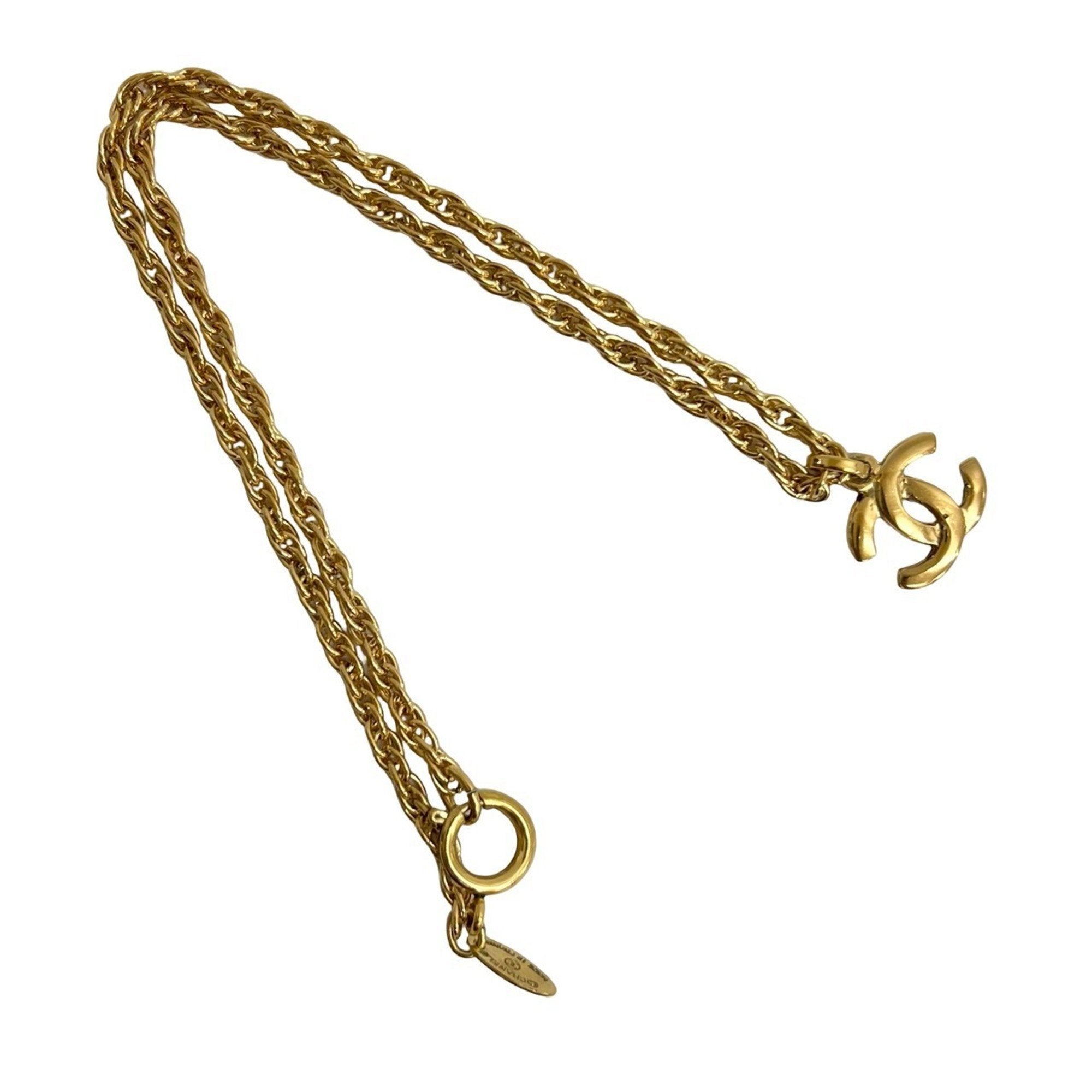 CC Logo Pendant Necklace Metal