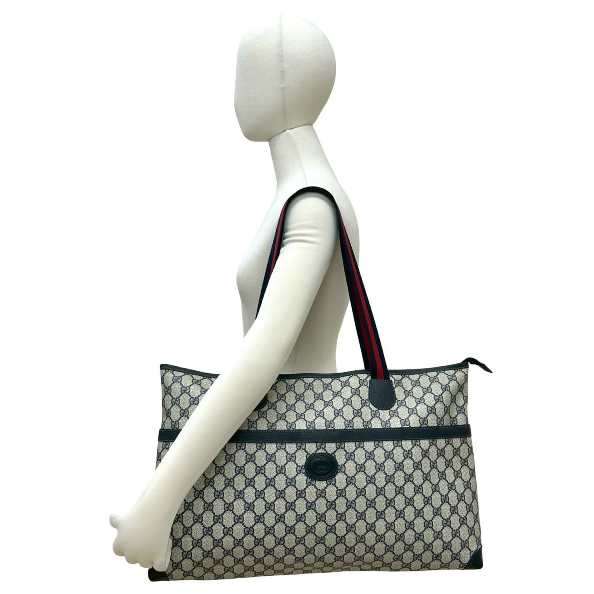 Vintage Web Strap Tote GG Coated Canvas Medium