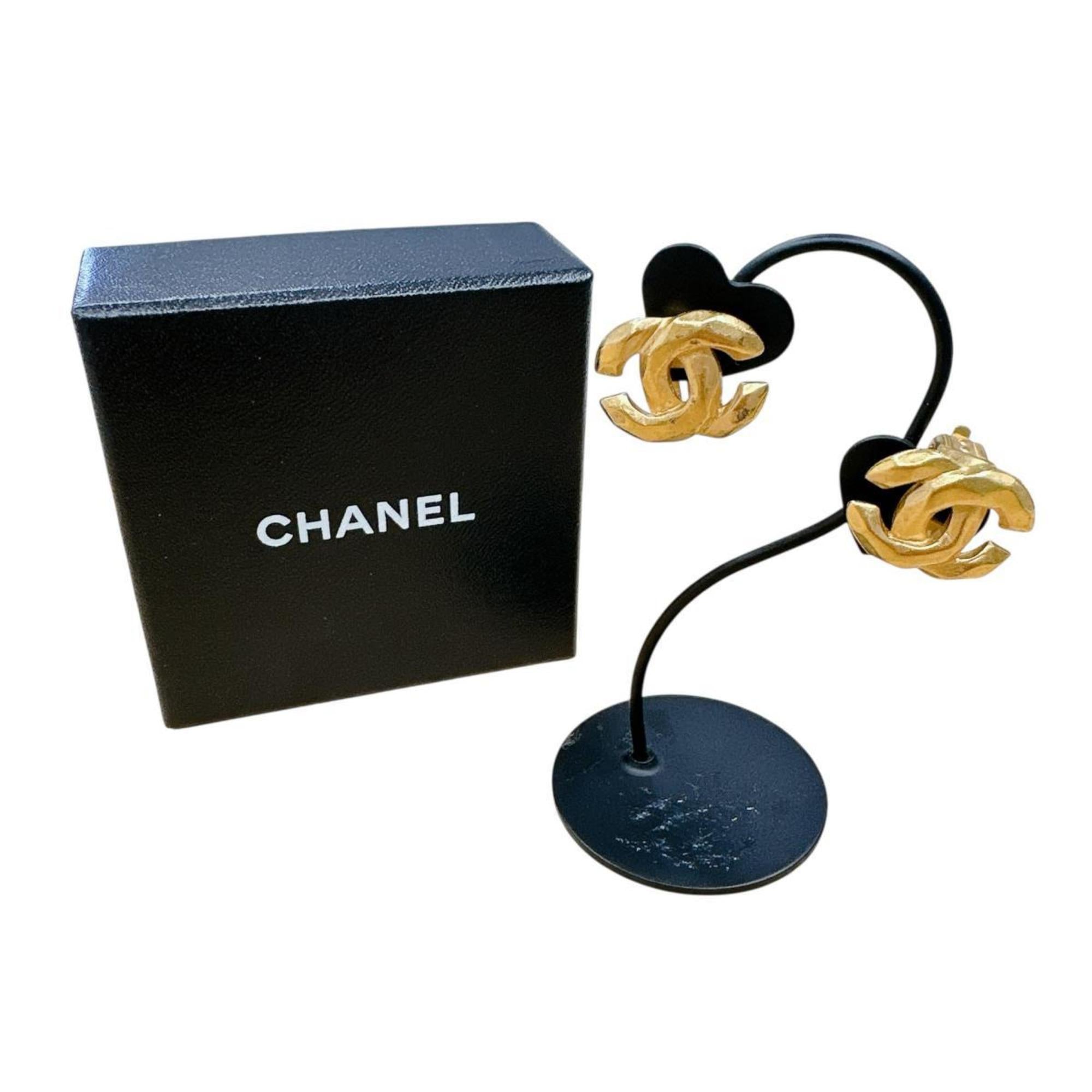 CC Logo Clip-On Earrings Gold-Tone Metal Gold-Tone Metal