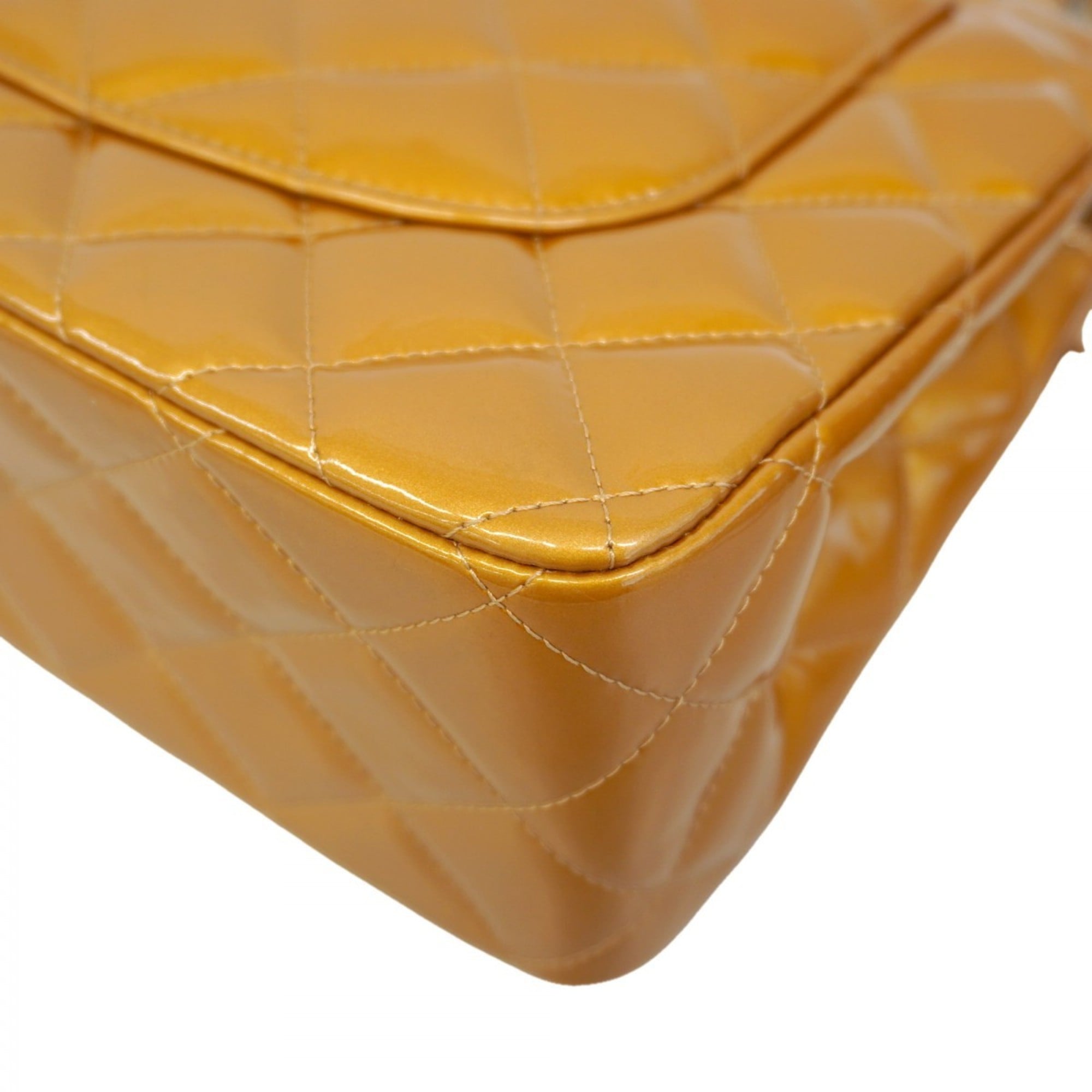 Classic Double Flap Bag Quilted Patent Jumbo