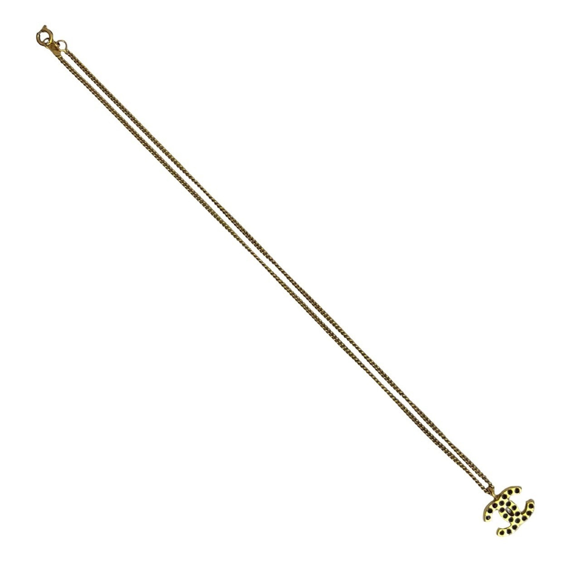 CC Logo Chain Pendant Necklace Metal