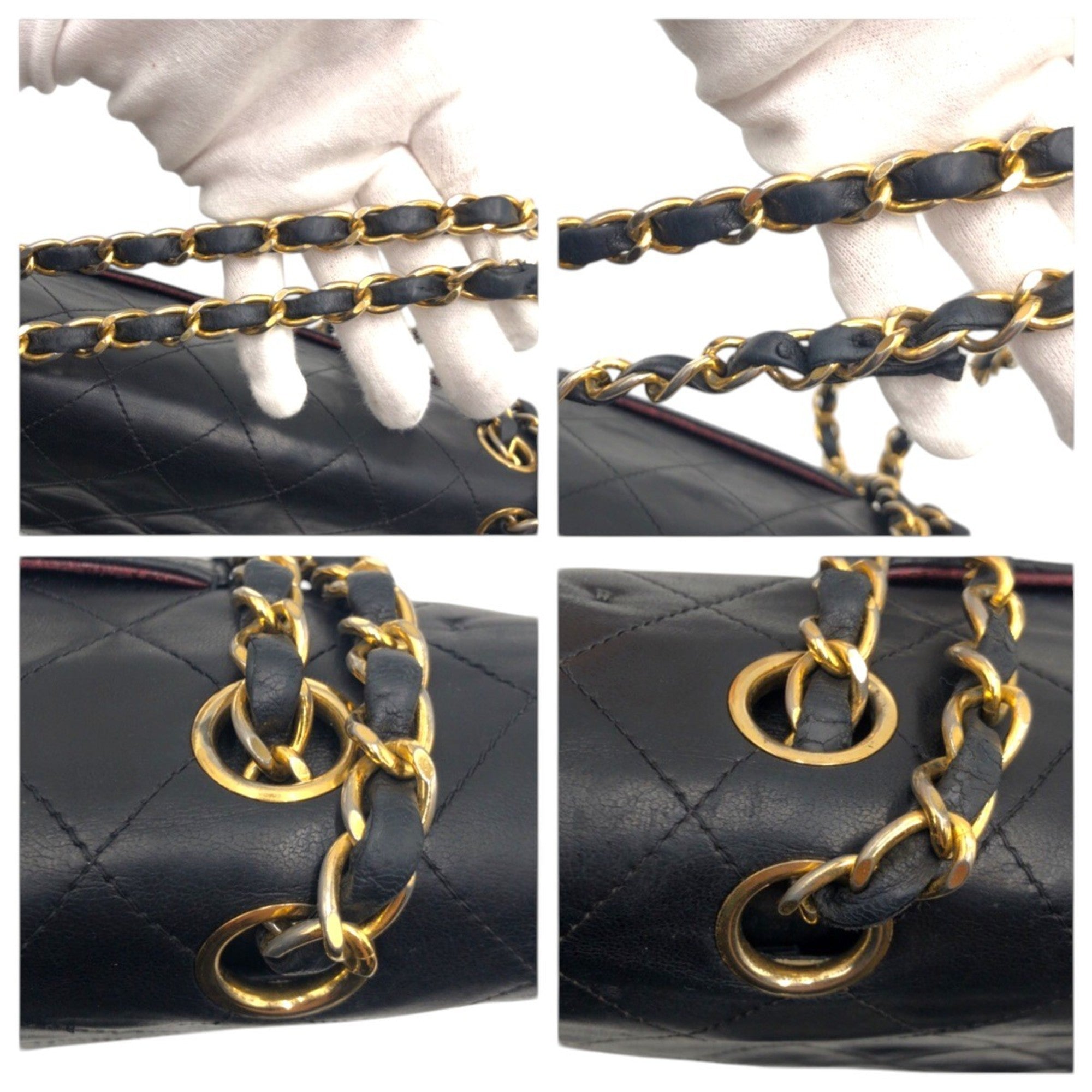 Vintage Classic Double Flap Bag Quilted Lambskin Medium