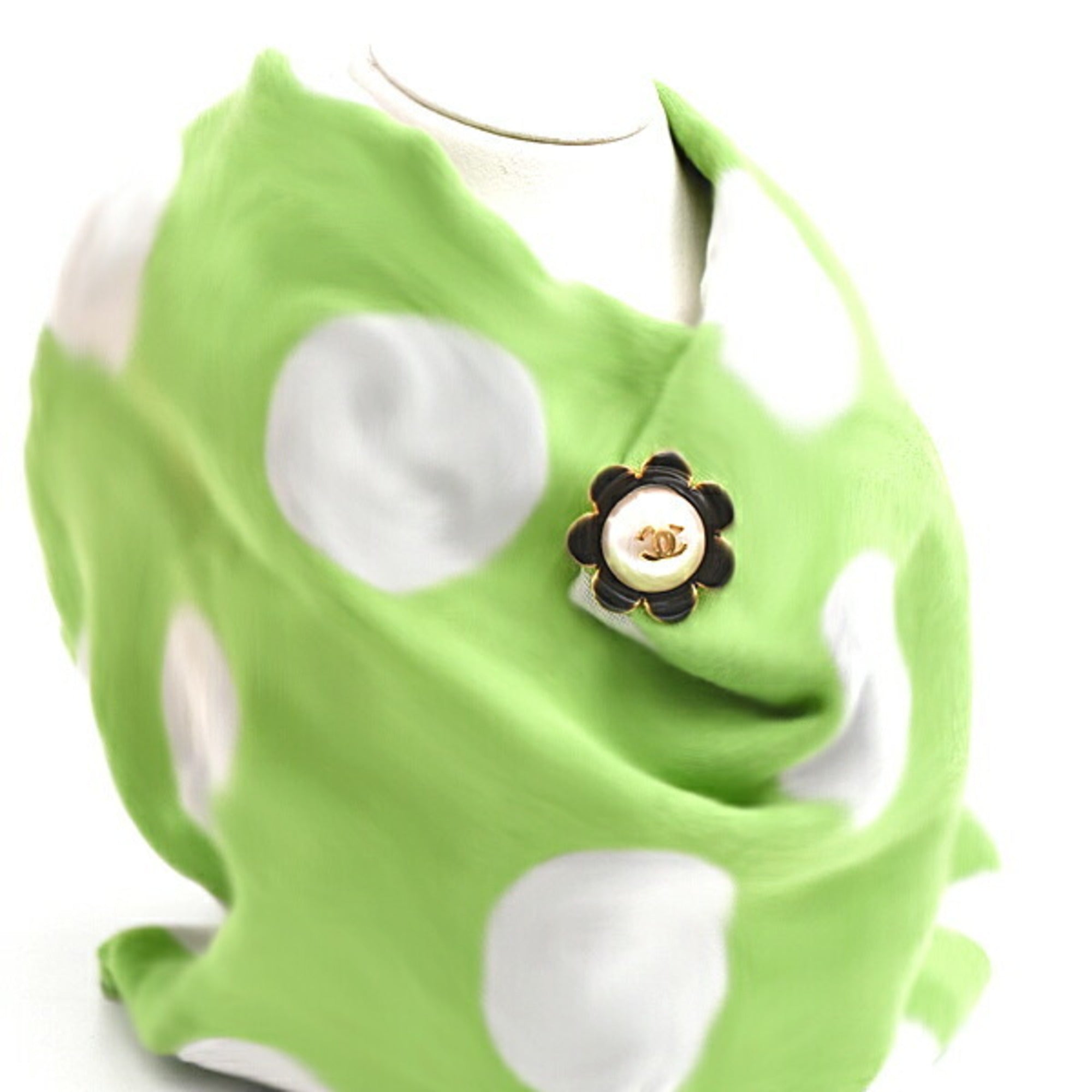 CC Logo Flower Brooch Metal