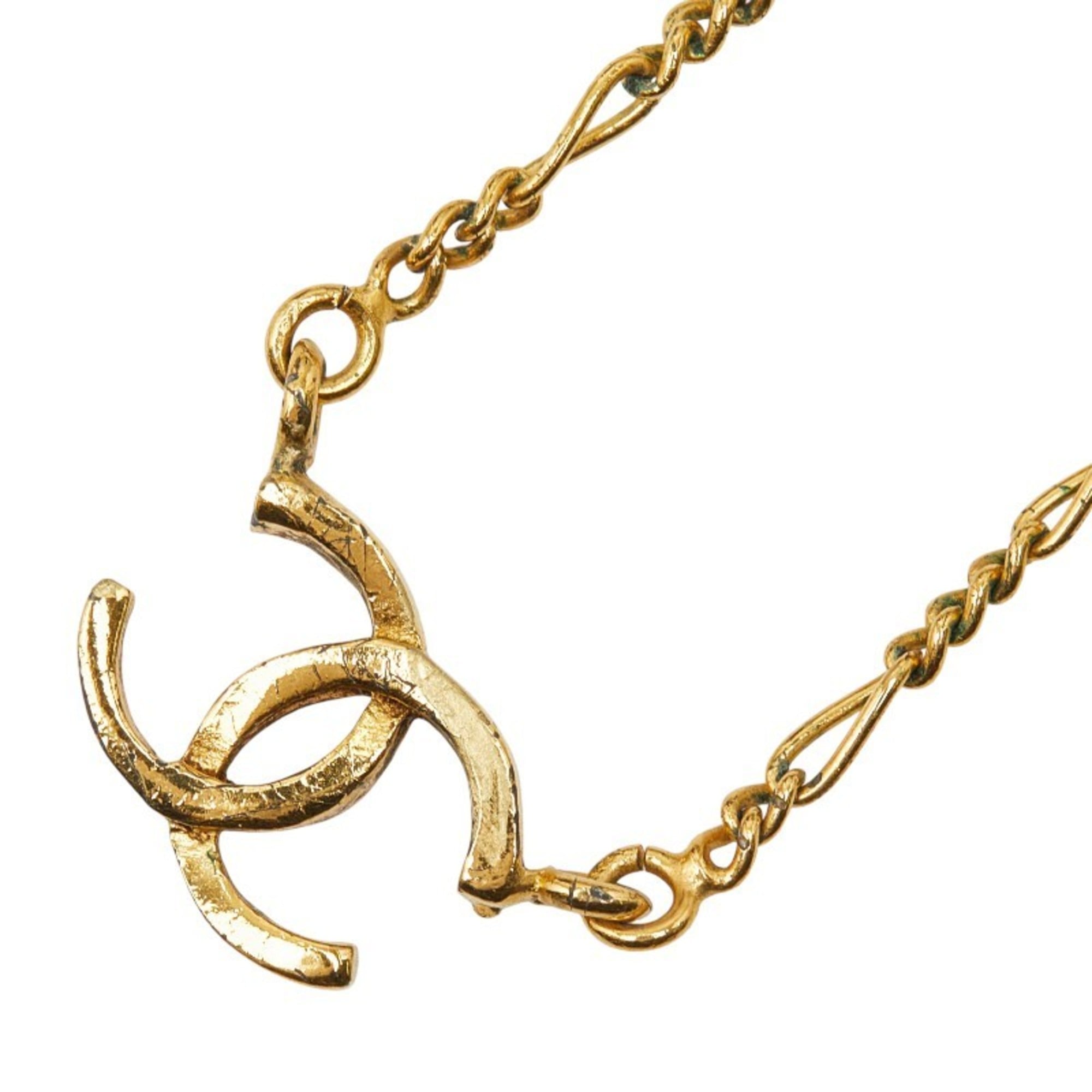 CC Logo Pendant Necklace Metal