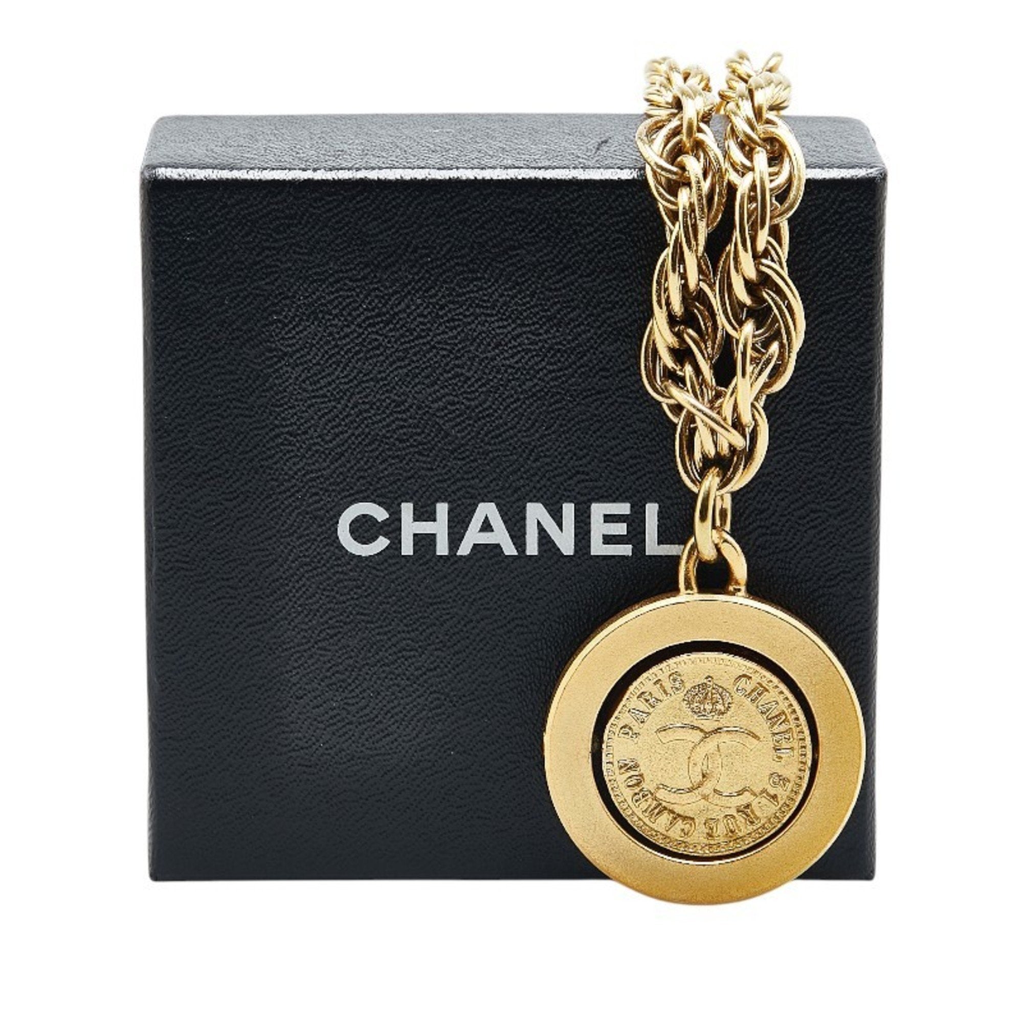CC Logo Chain Pendant Necklace Metal
