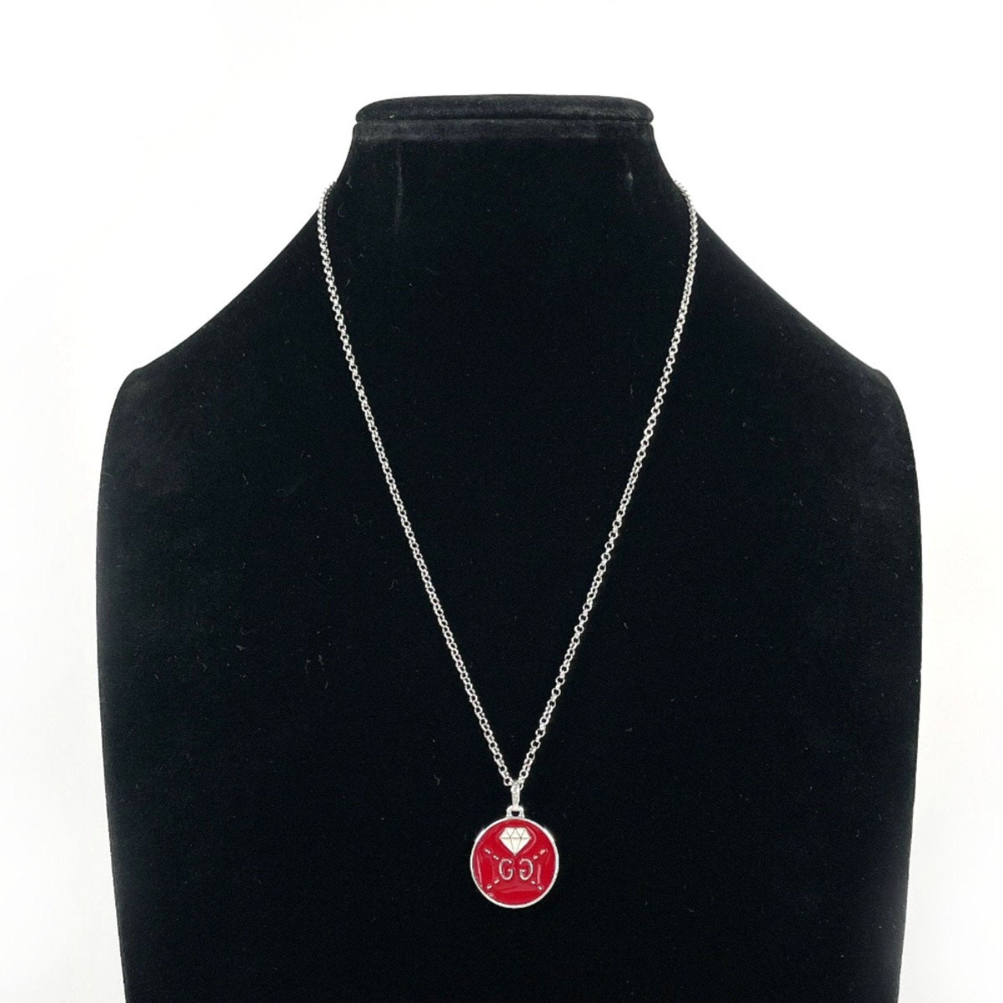 Ghost Pendant Necklace Sterling Silver With Diamond