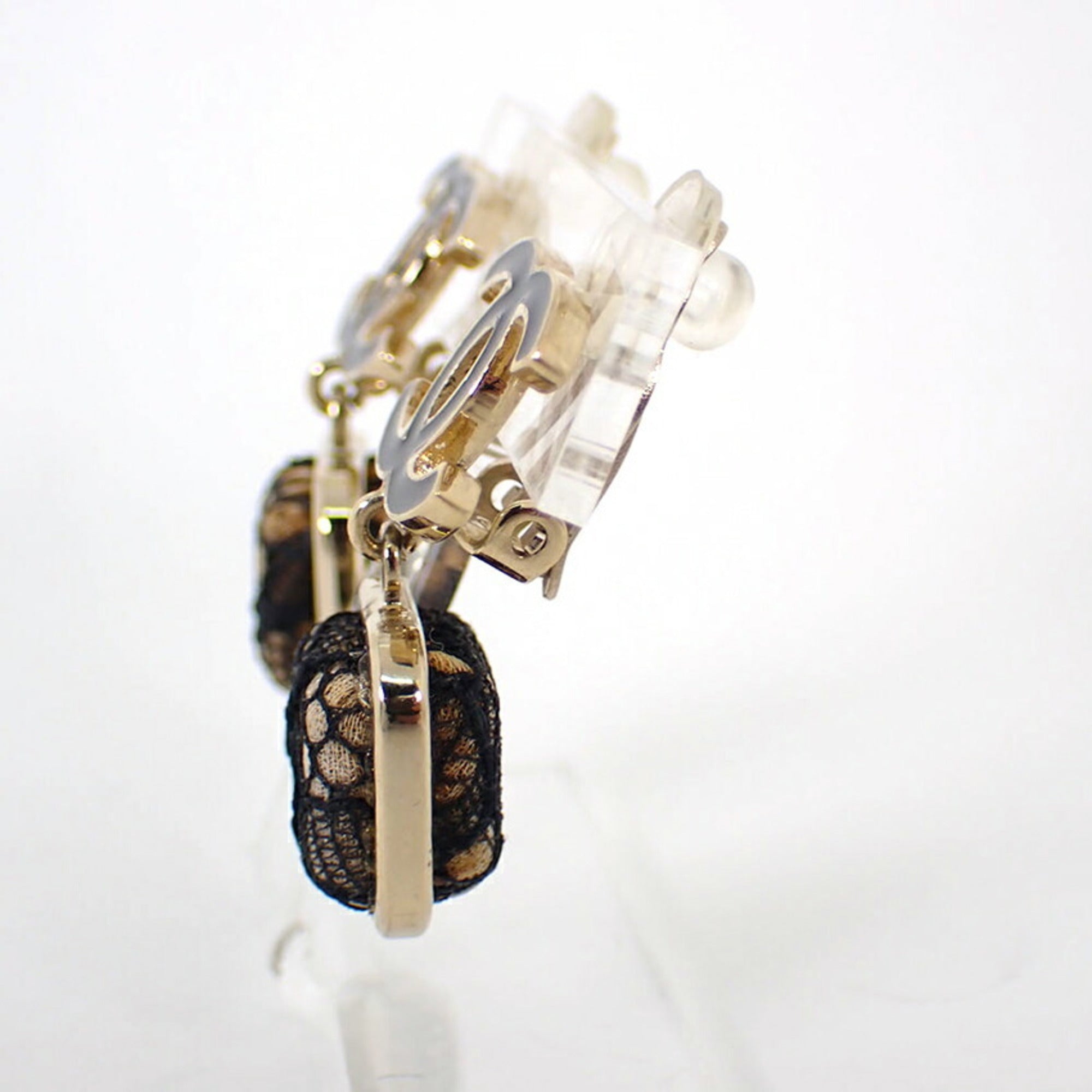 CC Logo Clip-On Earrings Metal