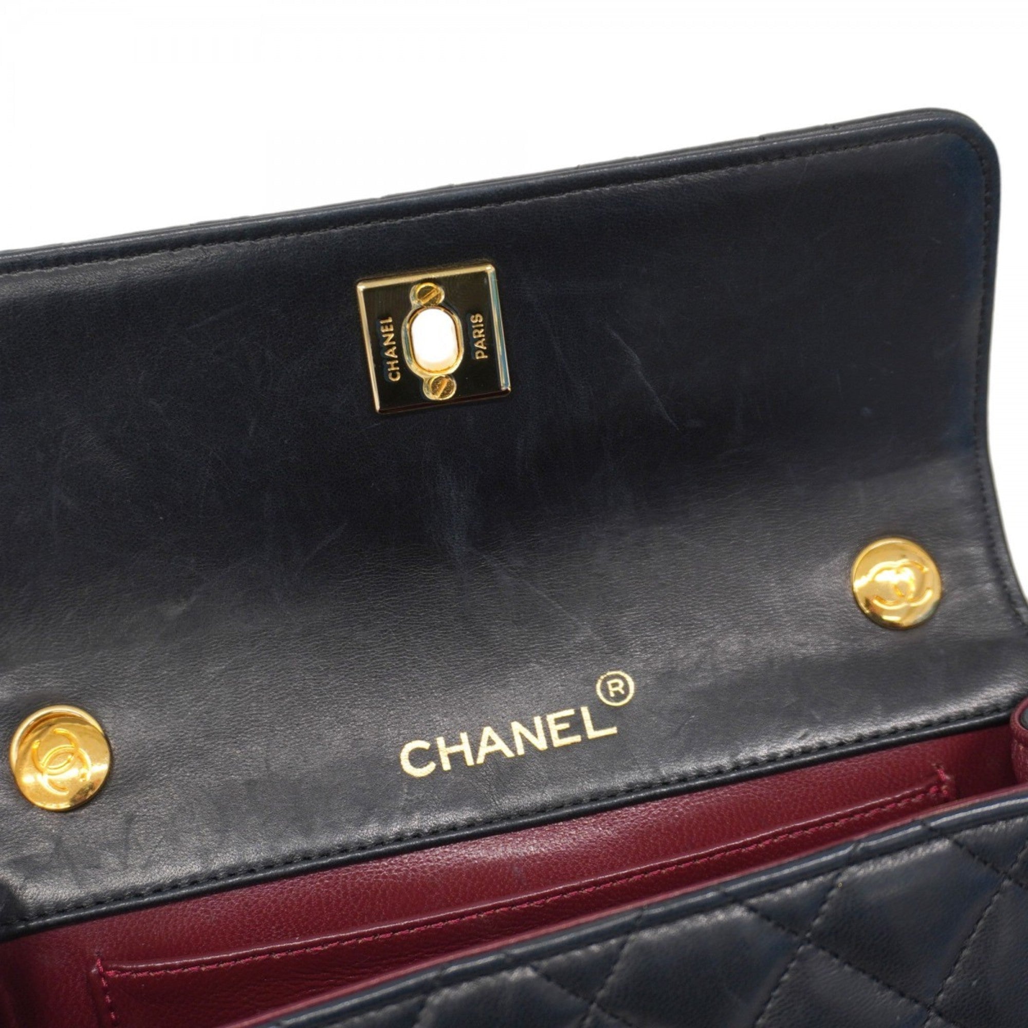 Vintage CC Chain Flap Bag Quilted Lambskin Mini