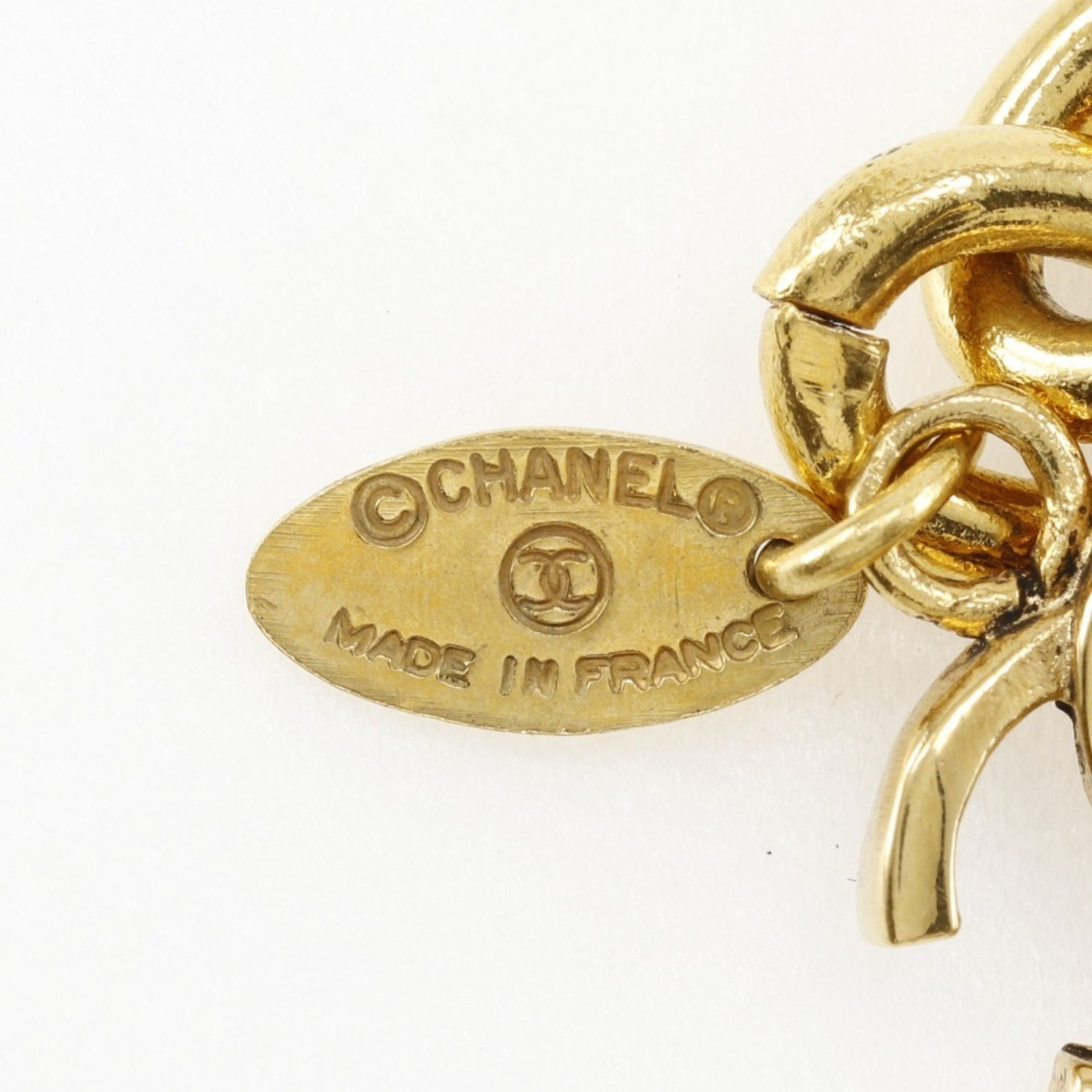 CC Logo Pendant Necklace Metal