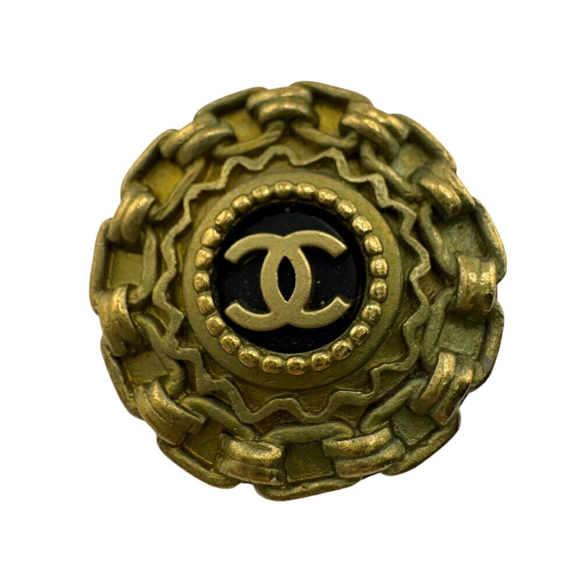 CC Logo Clip-On Earrings Metal Gold-Tone Metal