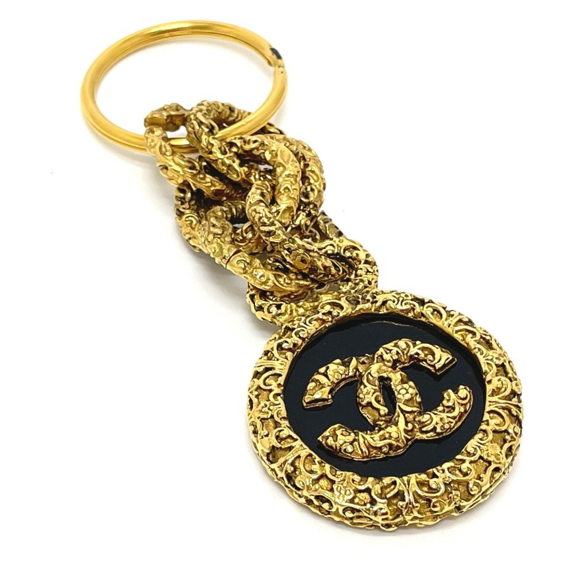 Vintage Key Charm Brass Black and Gold Handbag Charm