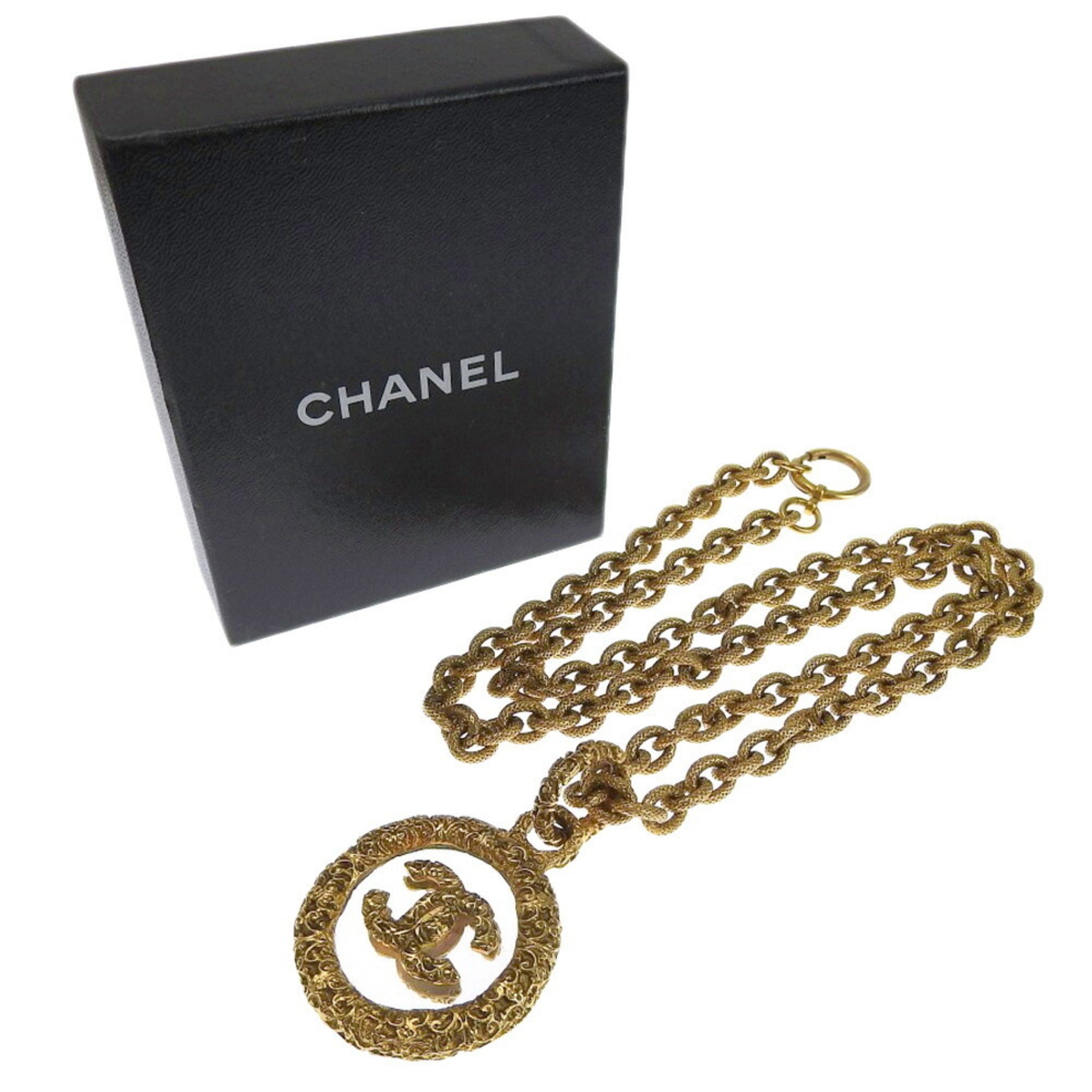 CC Logo Pendant Necklace Metal