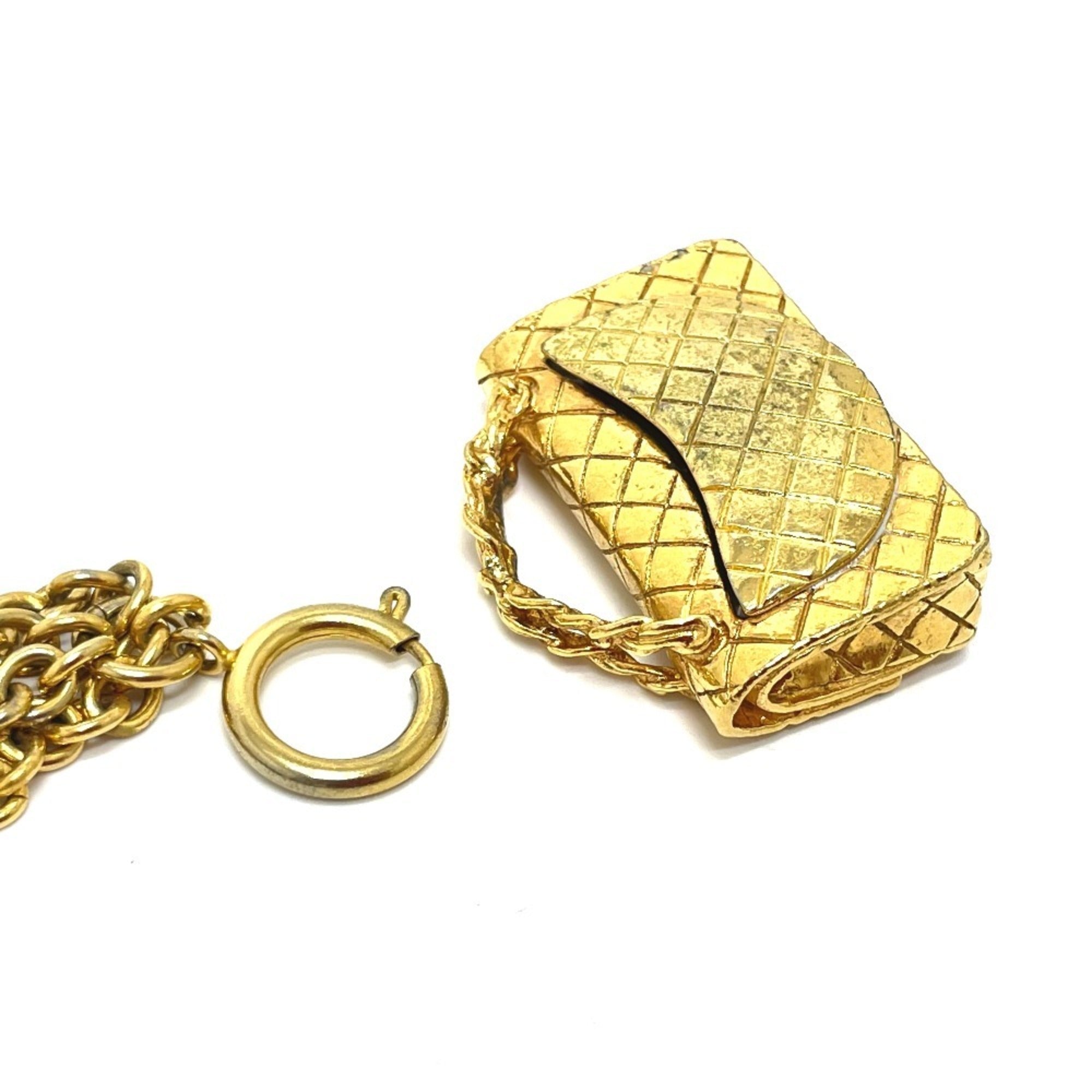 Vintage Matelasse Pendant Necklace Gold