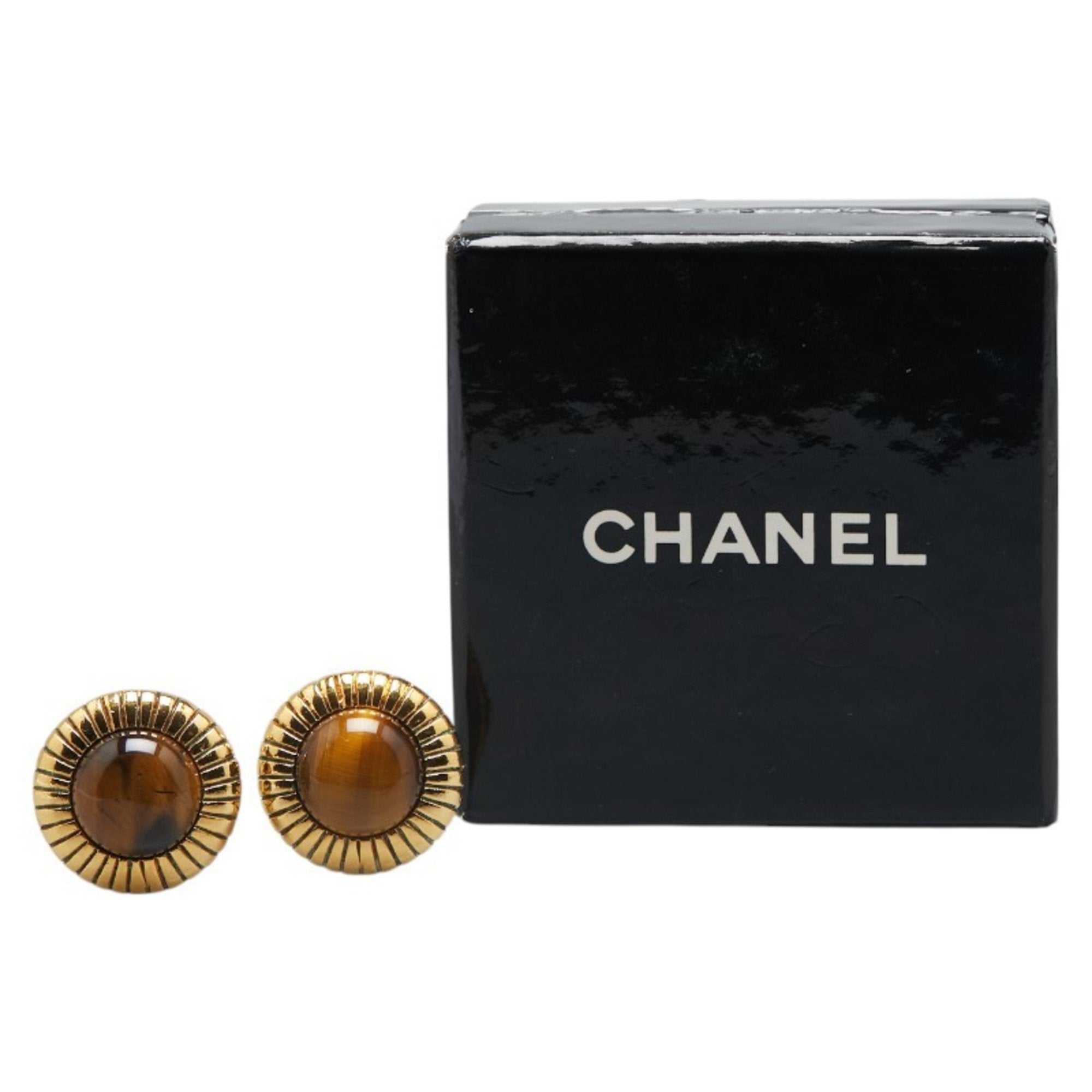 Vintage Clip-On Earrings Clip-On Gold-Tone Metal