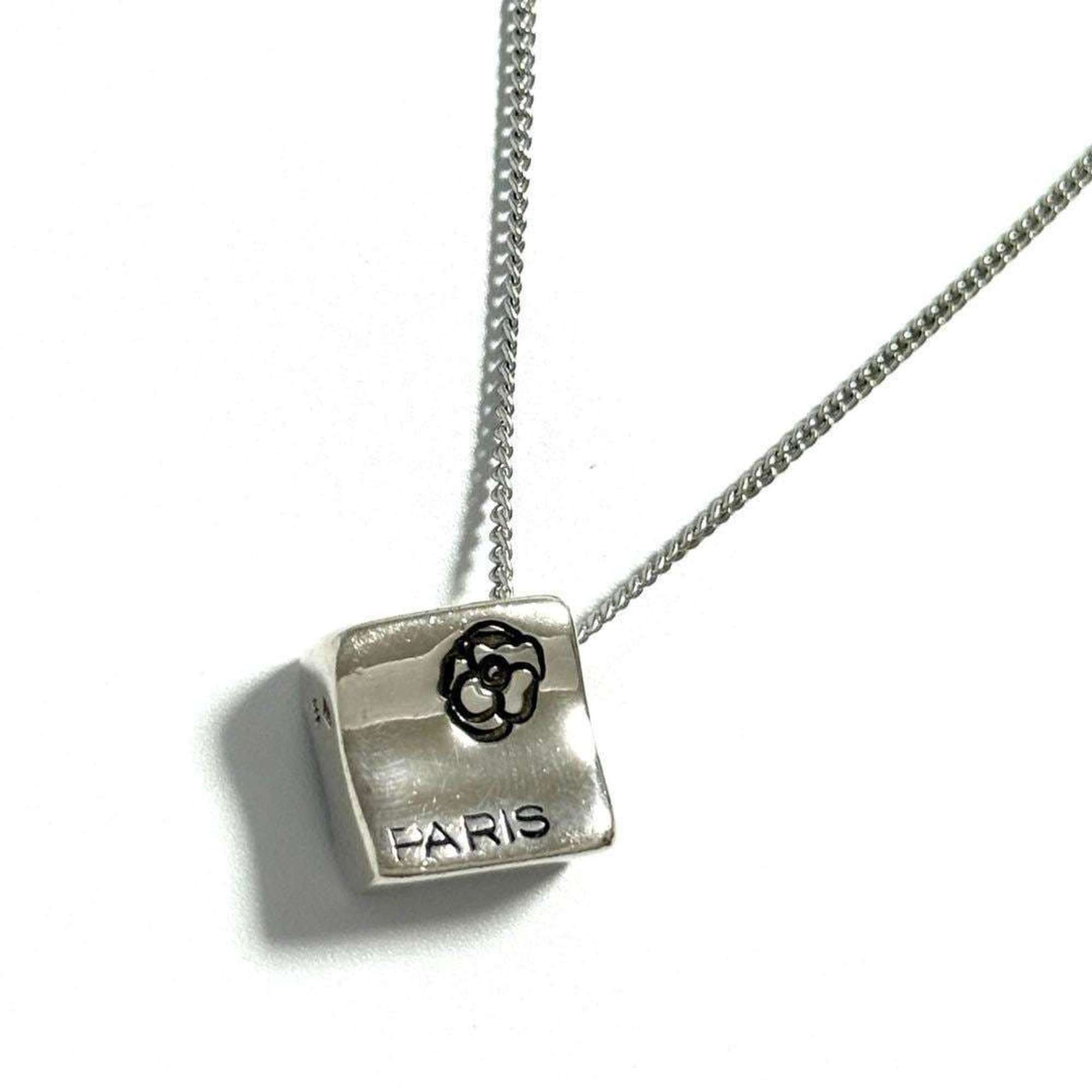 Pendant Necklace Metal and Sterling Silver Coco Camellia Reversible