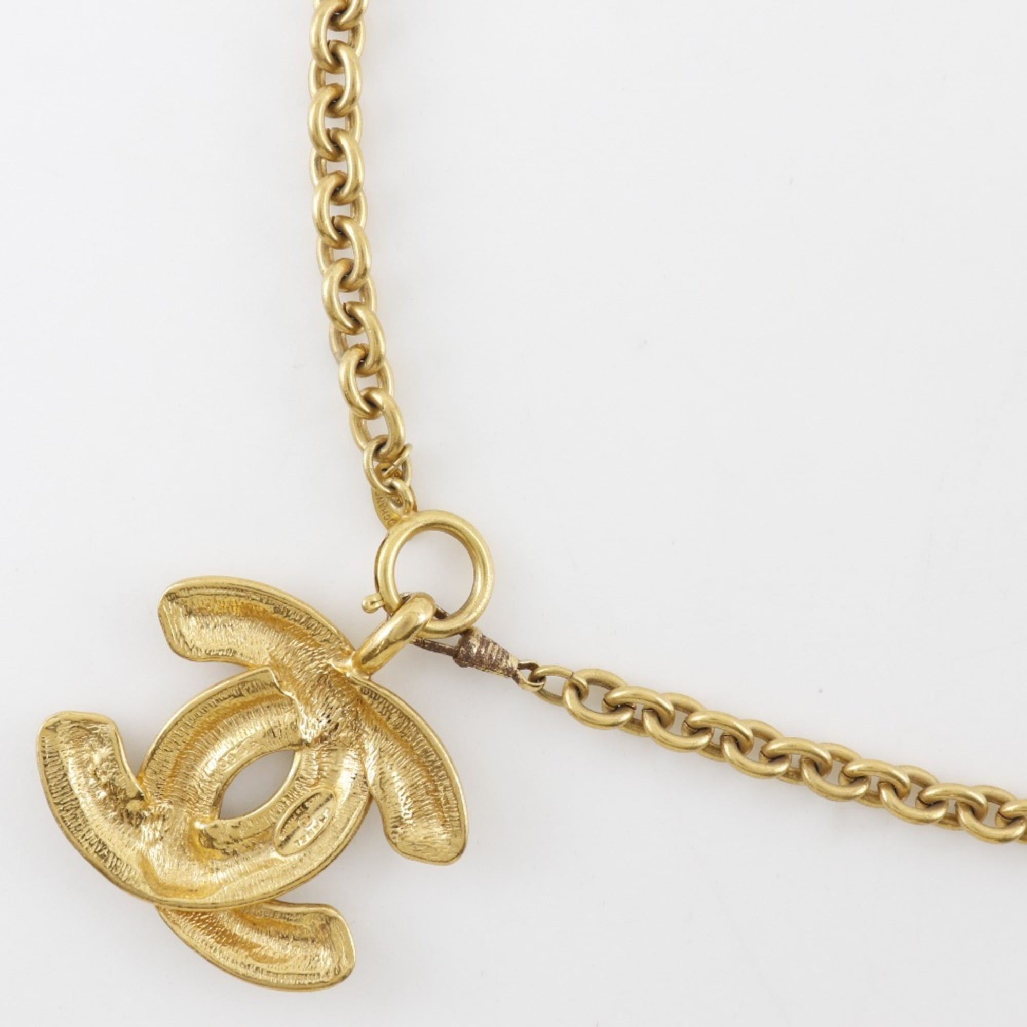 CC Logo Pendant Necklace Metal