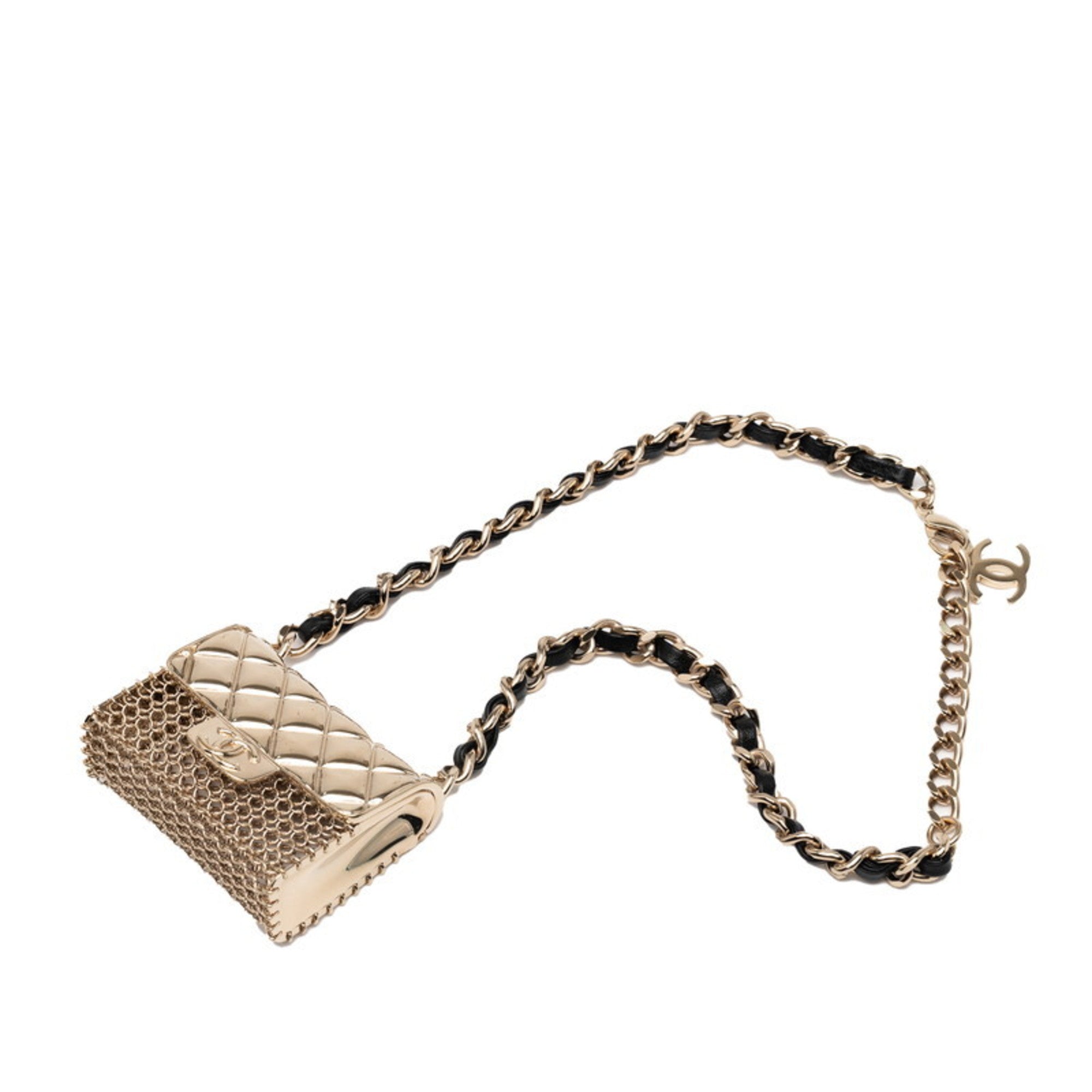 CC Logo Pendant Necklace Metal