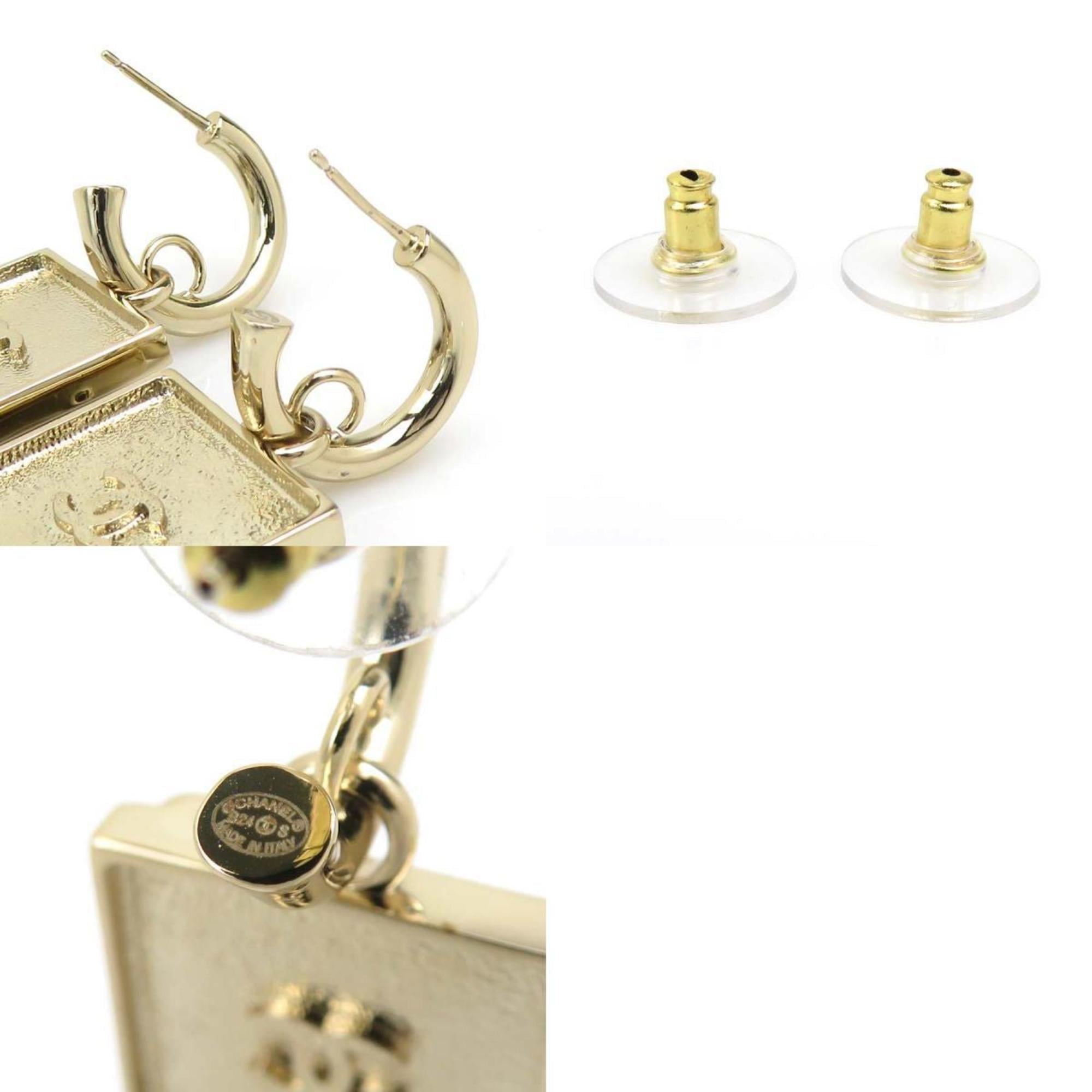 CC Logo Earrings Gold-Tone Metal