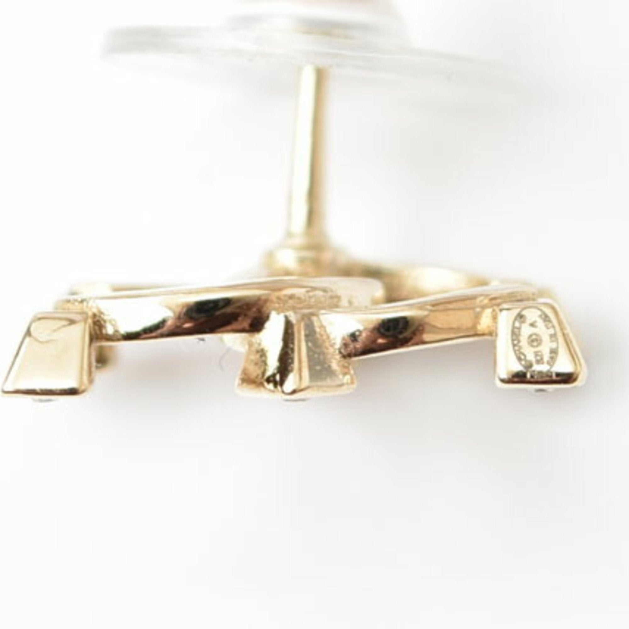 Earrings Rhinestone Gold-Tone Metal