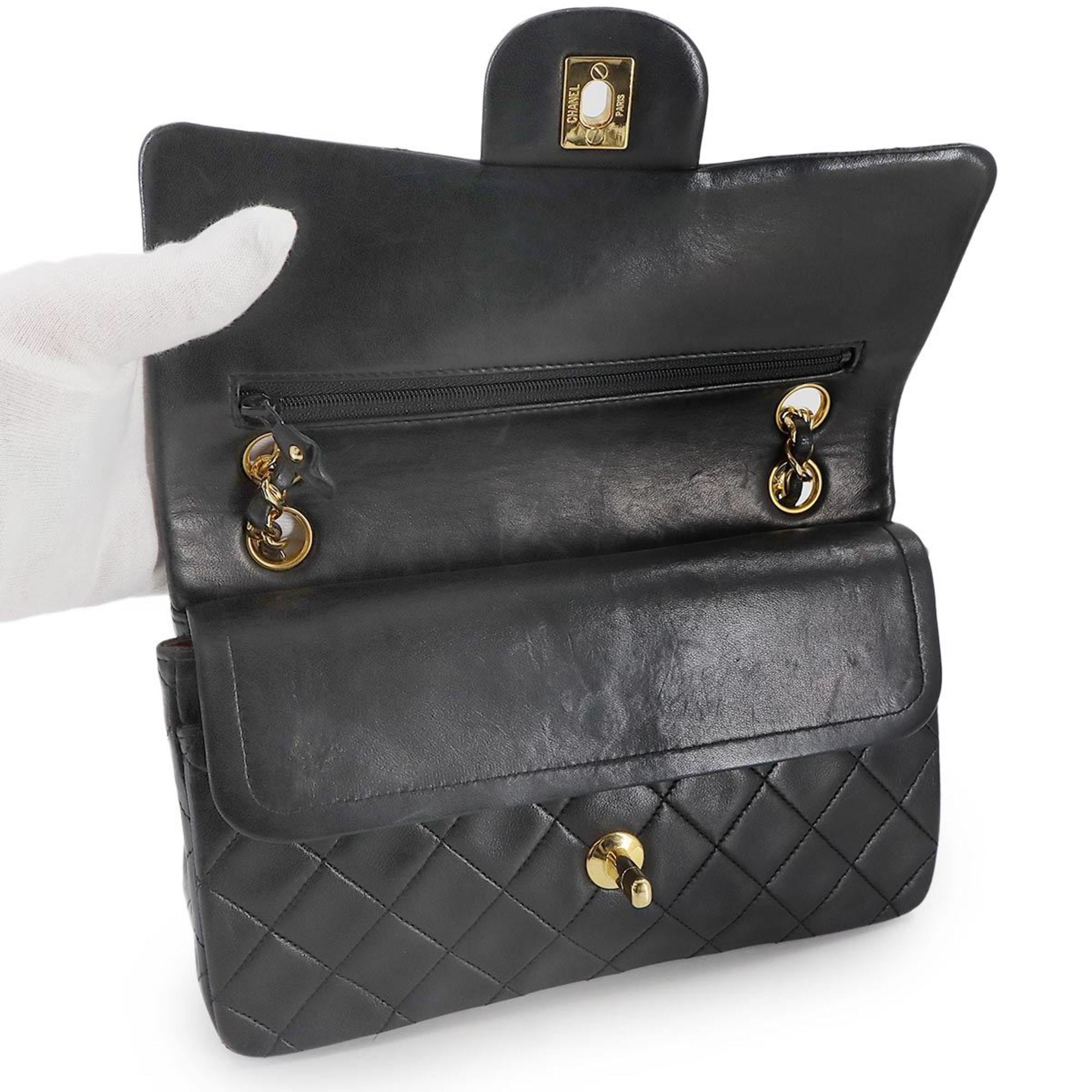 Vintage Classic Double Flap Bag Quilted Lambskin Small