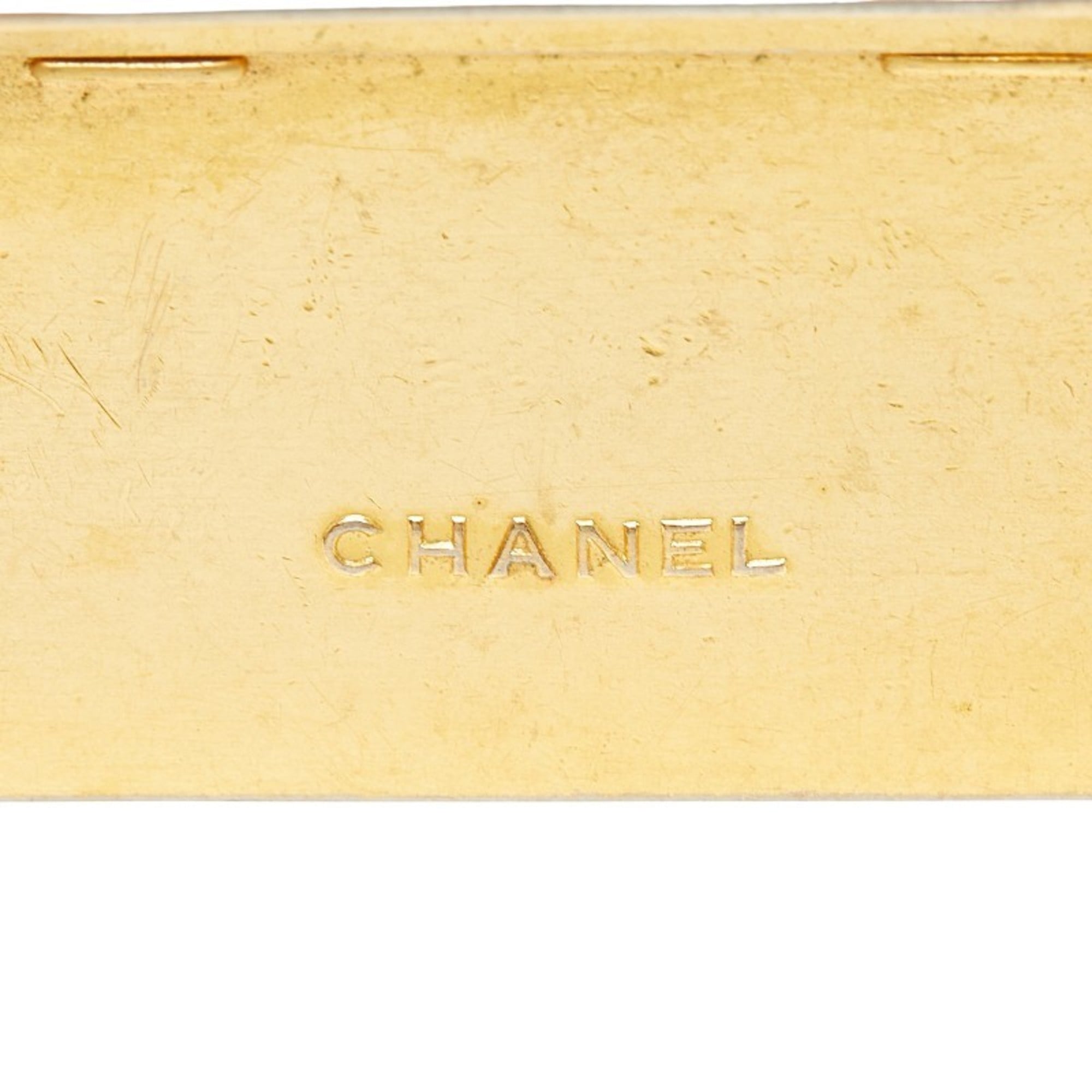 Nameplate Motif Brooch Metal